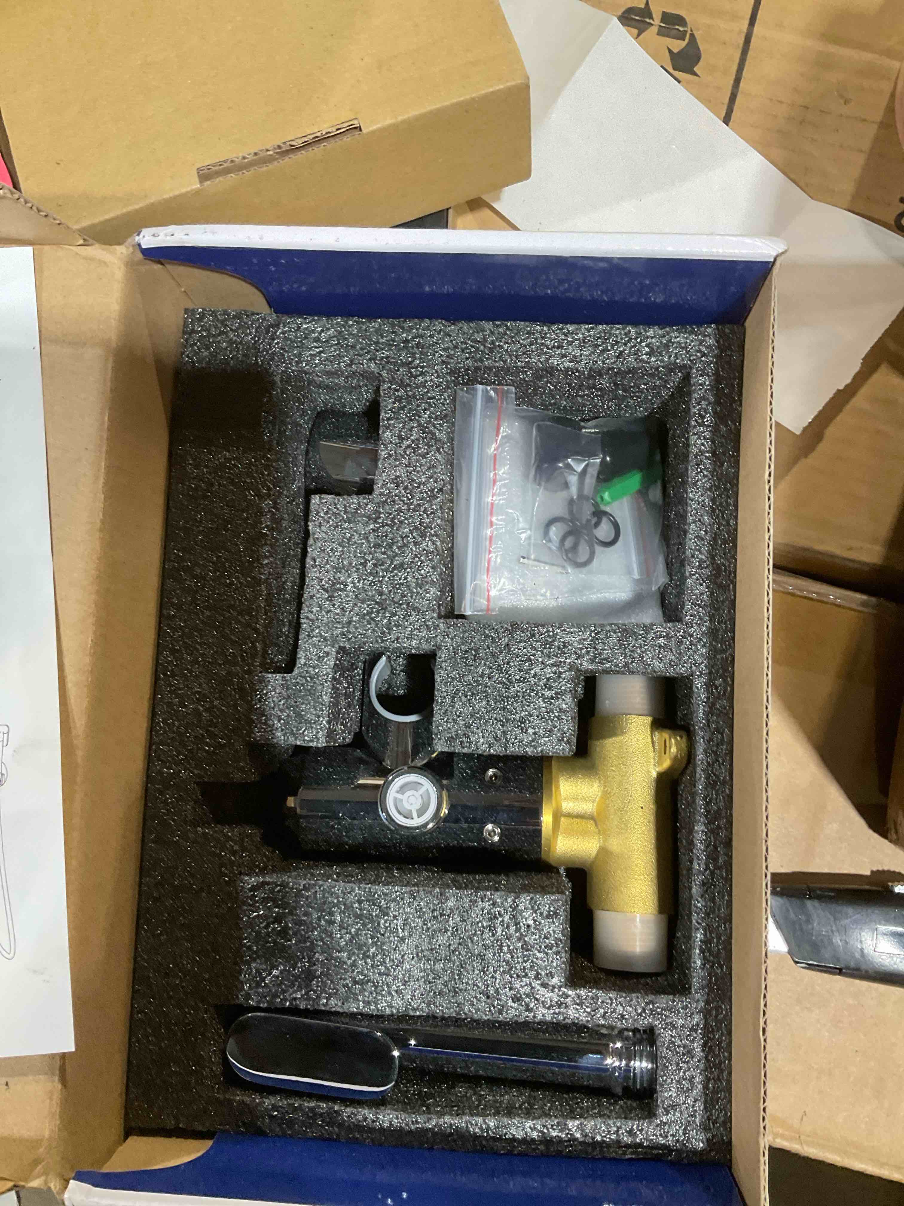 Condition photo showing New/Like New for shamanda warm water bidet sprayer for toilet with hot and cold brass rough-in valve, stainless steel round handheld bidet attachment set for feminine, pets and baby diaper wash, polished chrome bds09