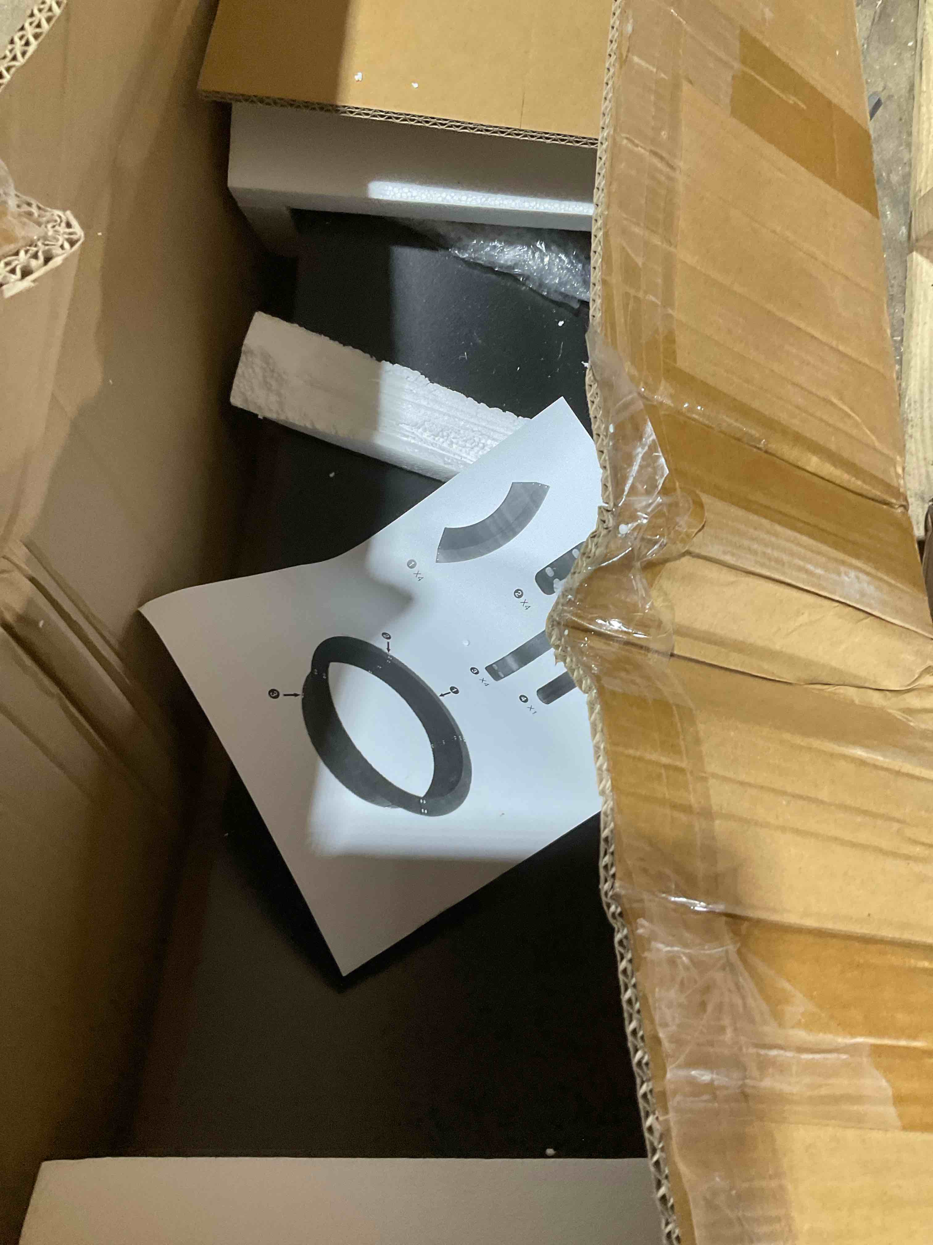 Condition photo showing New/Like New for fire pit ring 45-inch outer/39-inch inner diameter fire pit insert 2.0mm thick heavy duty solid steel liner diy campfire ring above or in-ground for outdoor 45 in