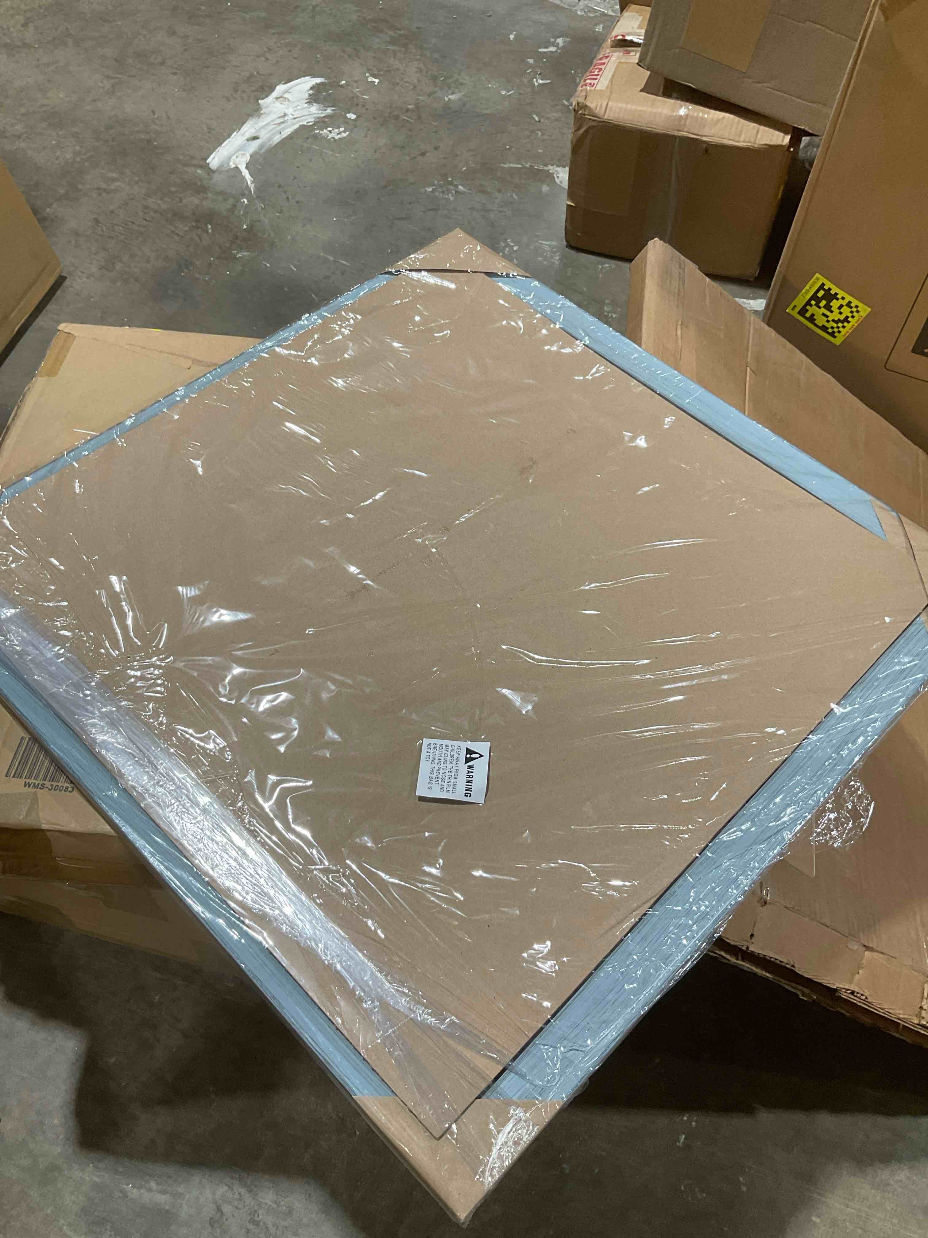 Condition photo showing New/Like New for amanti art framed magnetic board 24x24 medium vision board for use with magnets, 100% metal sheet  grey to display items as office decor or for home organization in mudroom, kitchen or kids room