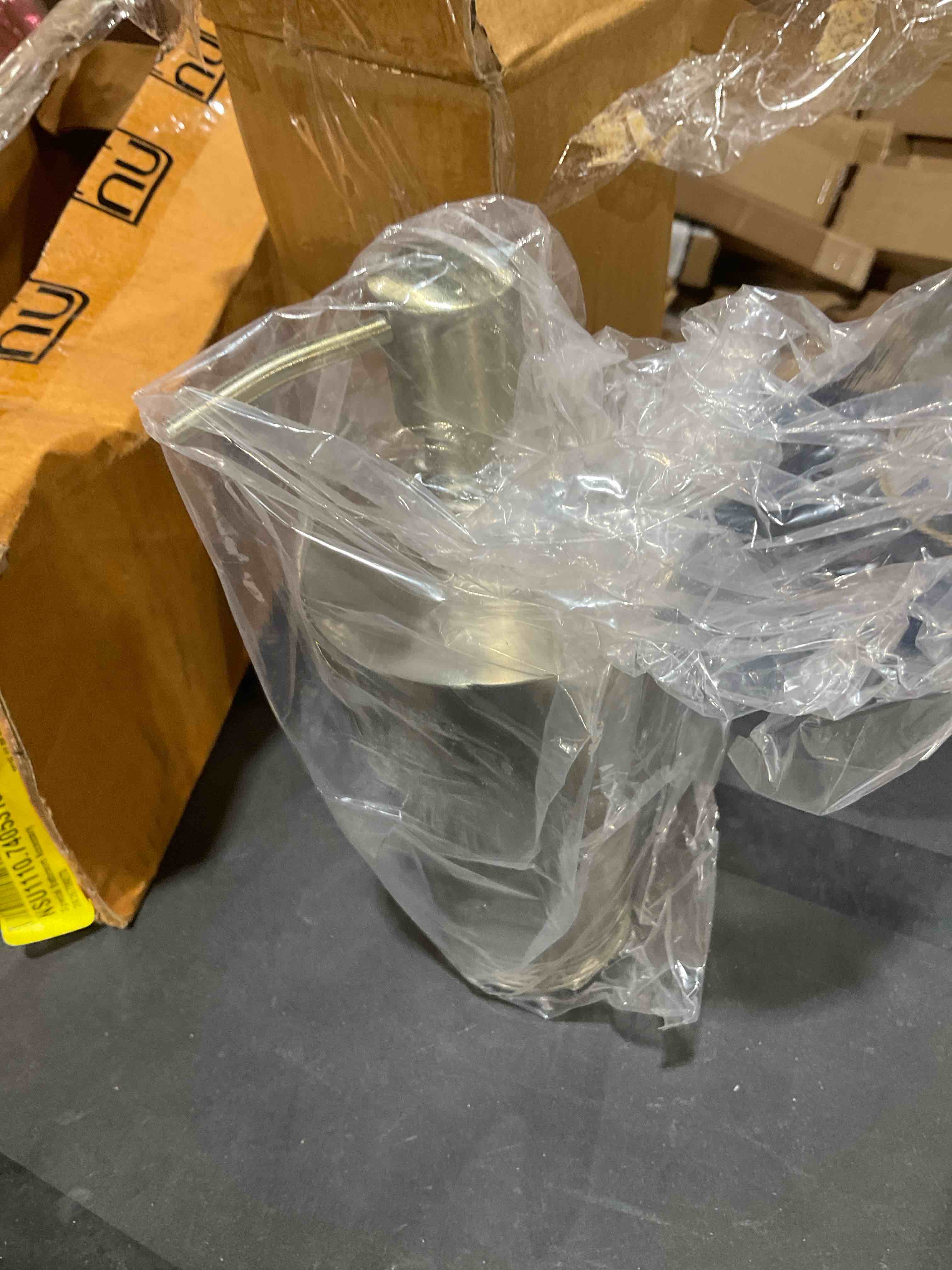 Condition photo showing New/Like New for nu steel spm6h special collection liquid soap & lotion dispenser pump for bathroom or kitchen countertops, metal brushed finish, matt pewter
