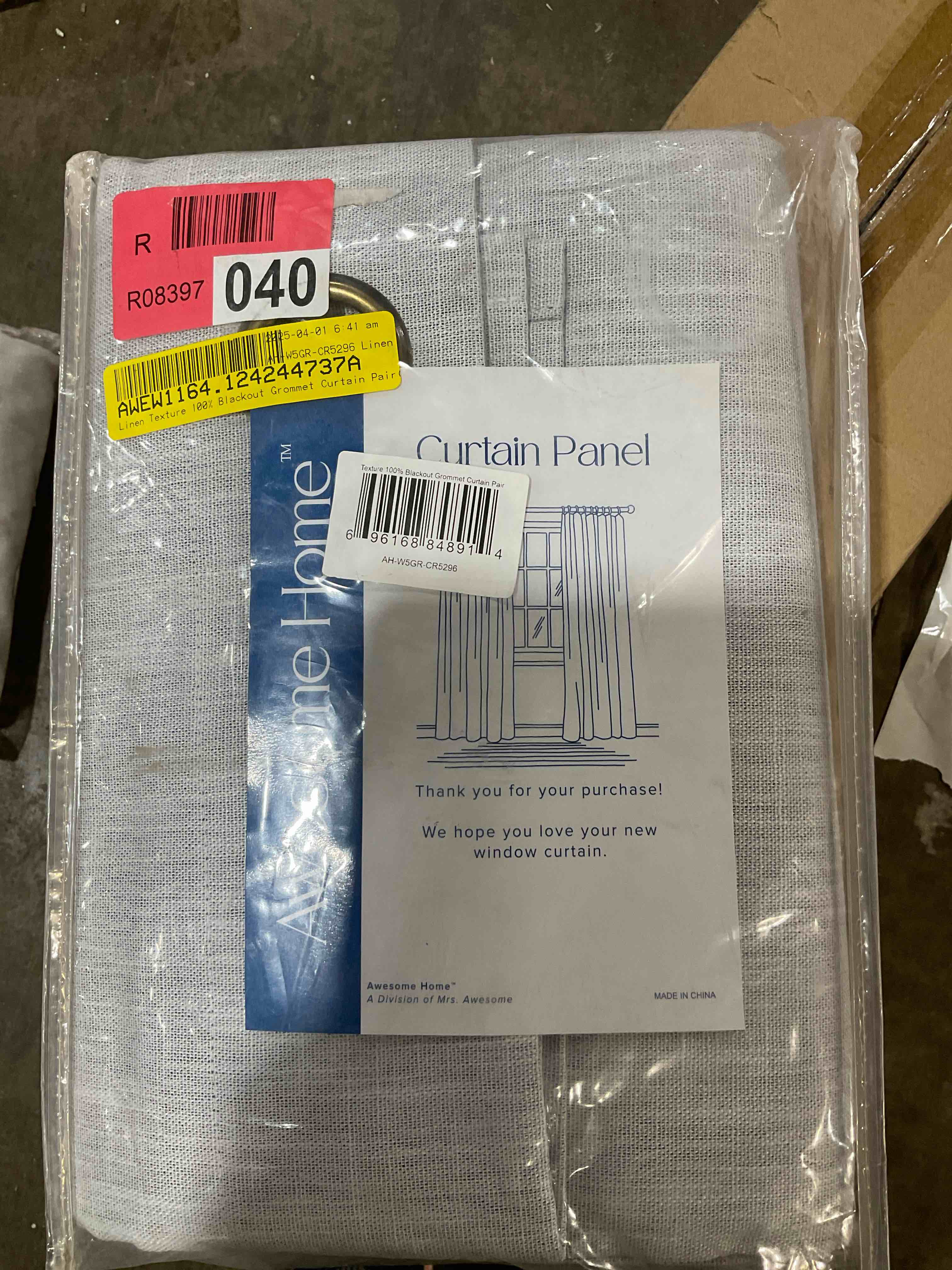 Condition photo showing New/Like New for linen 100% blackout curtains for bedroom, black out curtains 96 inch long, room darkening curtains for living room, long curtain grommets drapes, thermal curtains (2 panels, off-white)
