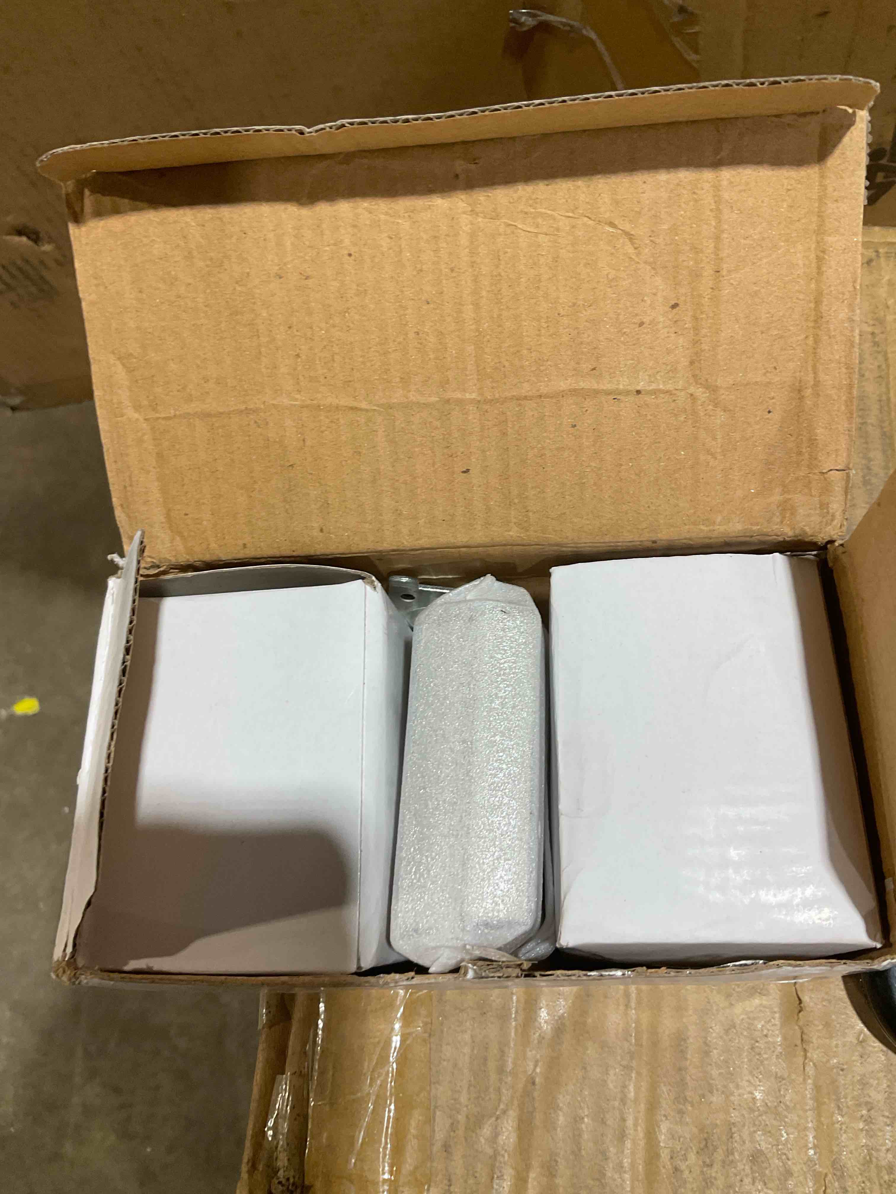 Condition photo showing New/Like New for 2 pack crystal glass dummy door knobs interior, hall closet door knobs brushed nickel, clear bubble ball round non-turning bi-fold door knob set