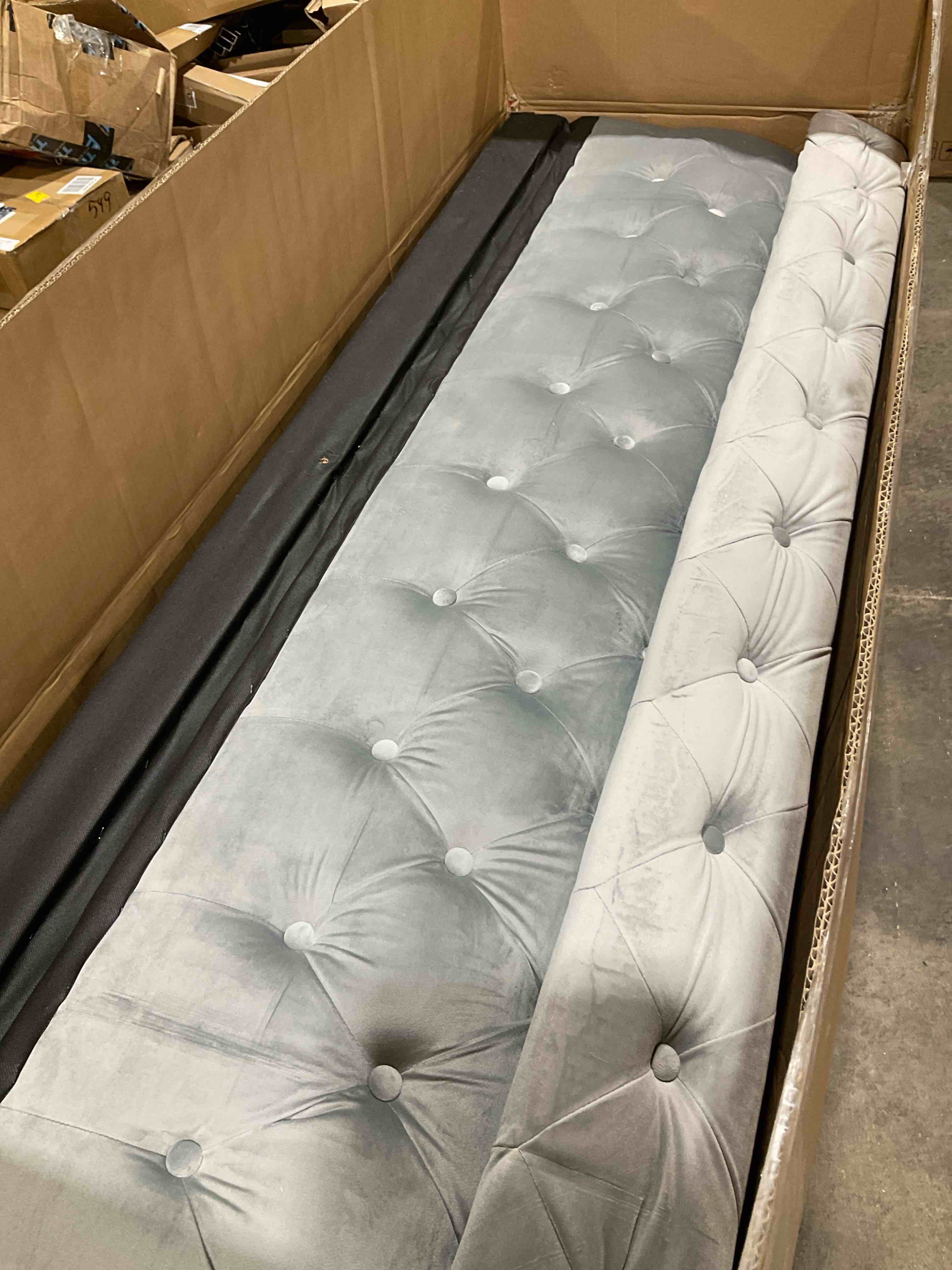 Condition photo showing New/Like New for sofa (backrest+leg+ riser  plate grey +arm 