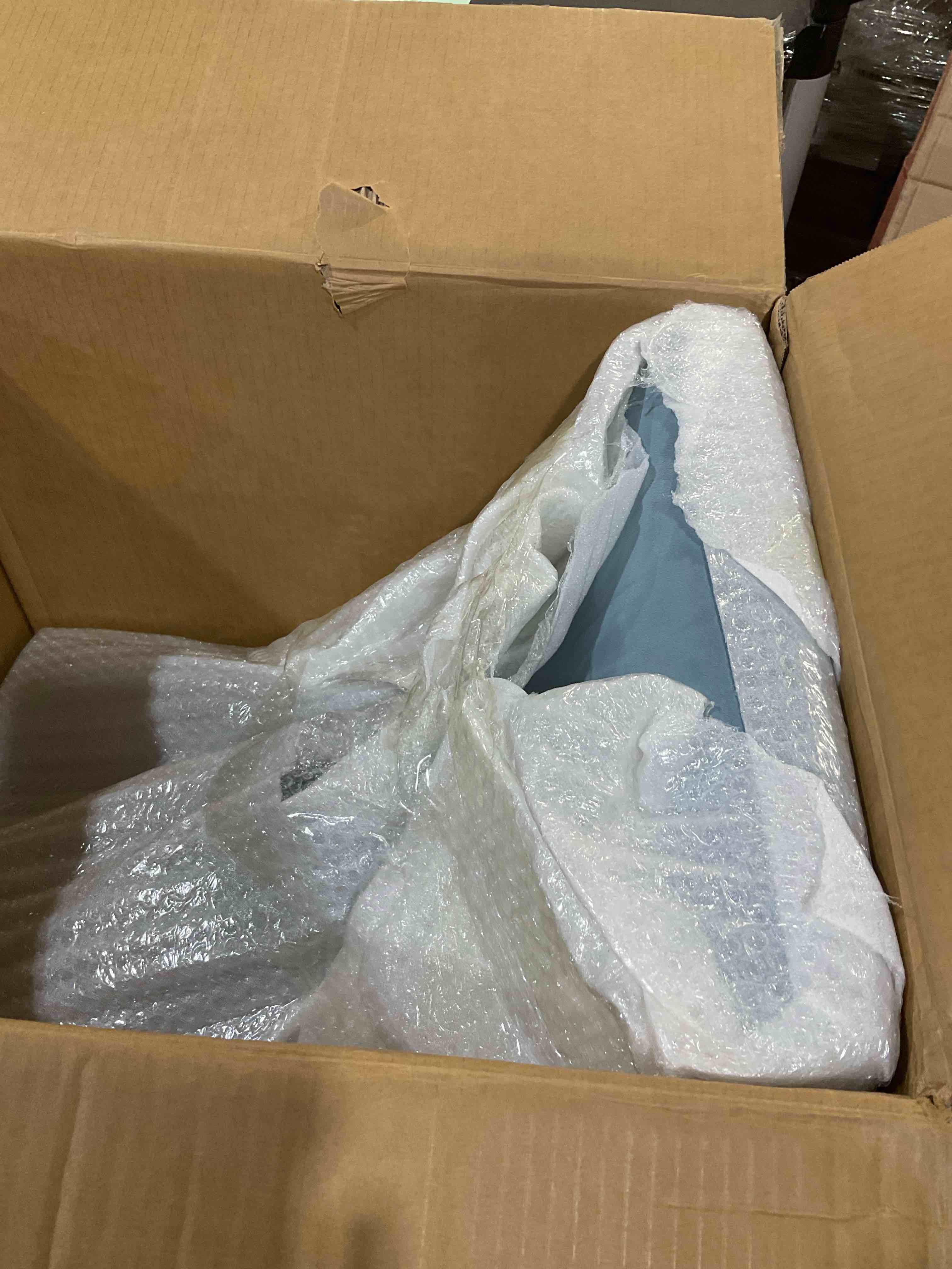 Condition photo showing New/Like New for element metal upholstered counter stool in graphite