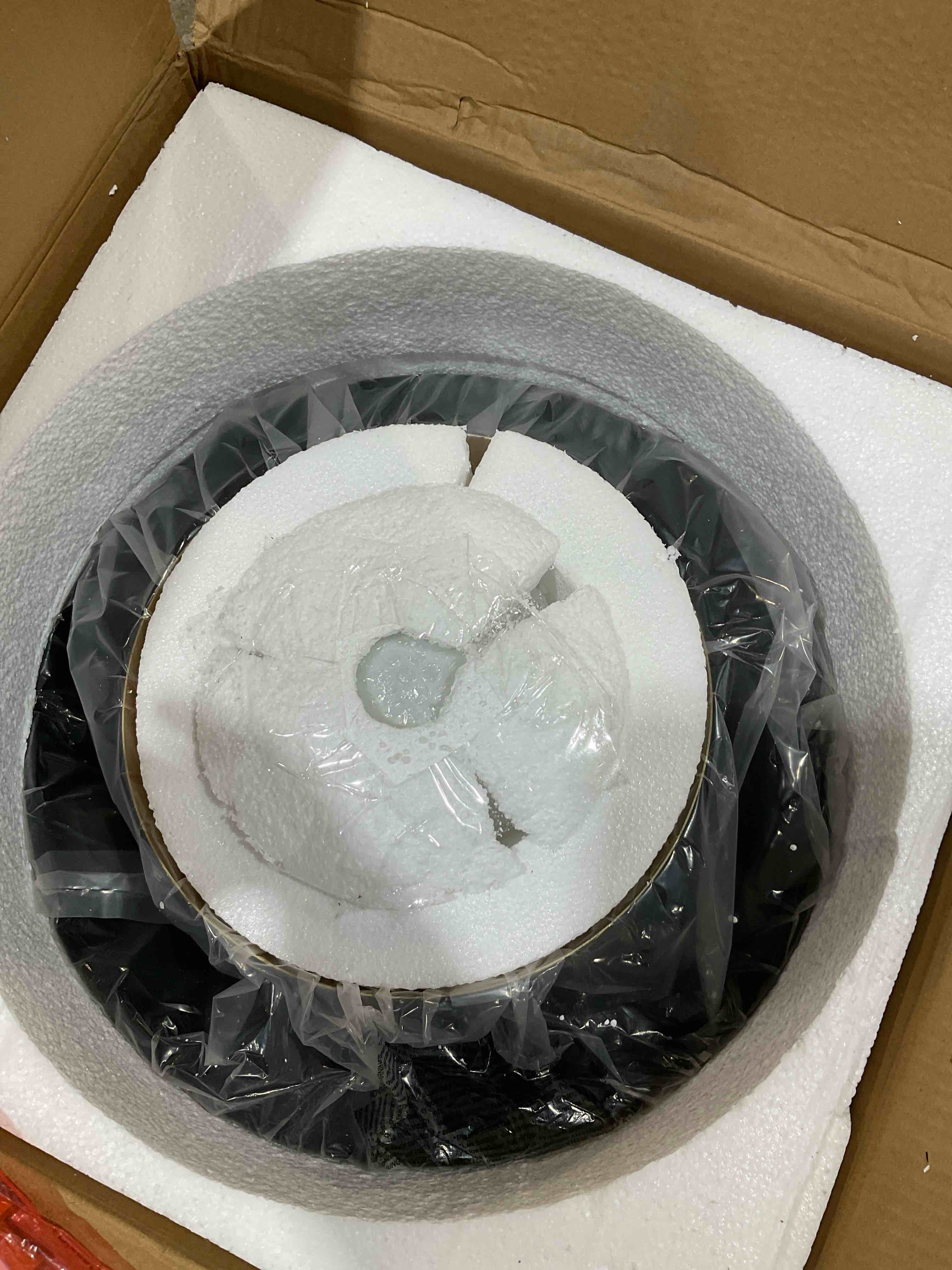 Condition photo showing New/Like New for modern semi flush mount ceiling light,industrial black and gold ceiling fixtures,e26 ceramic lamp head light fixture for kitchen entryway hallway laundry room bedroom foyer(11.8 inch)