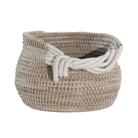 dwight basket, natural white