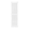 Condition photo showing New/Like New for white custom louvered shutter with straight top (set of 2)