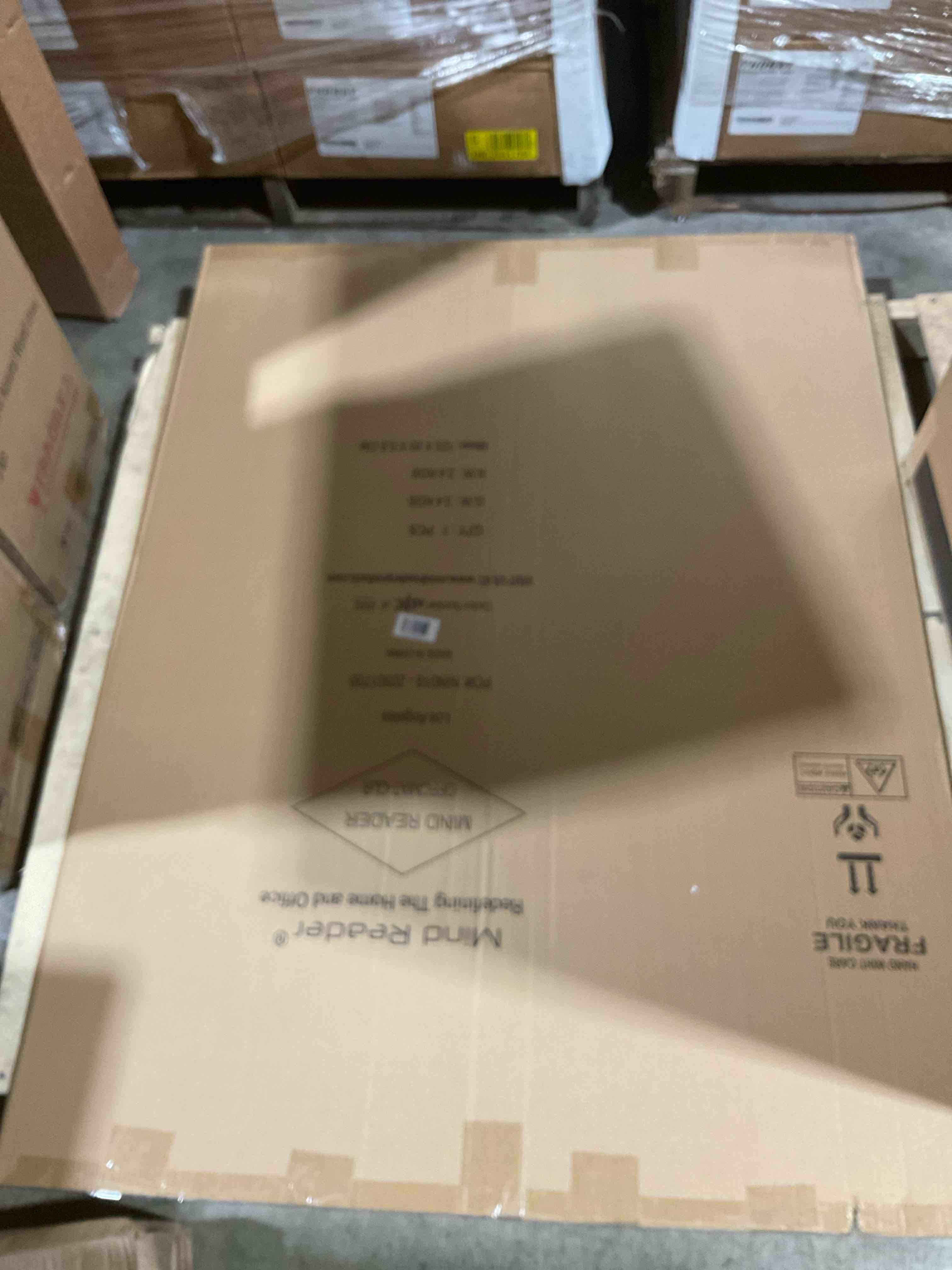 Condition photo showing New/Like New for mind reader - office chair mat for carpet, under desk protector, carpet grips, rolling, pvc, 47.5"l x 35.5"w x 0.125"h - clear