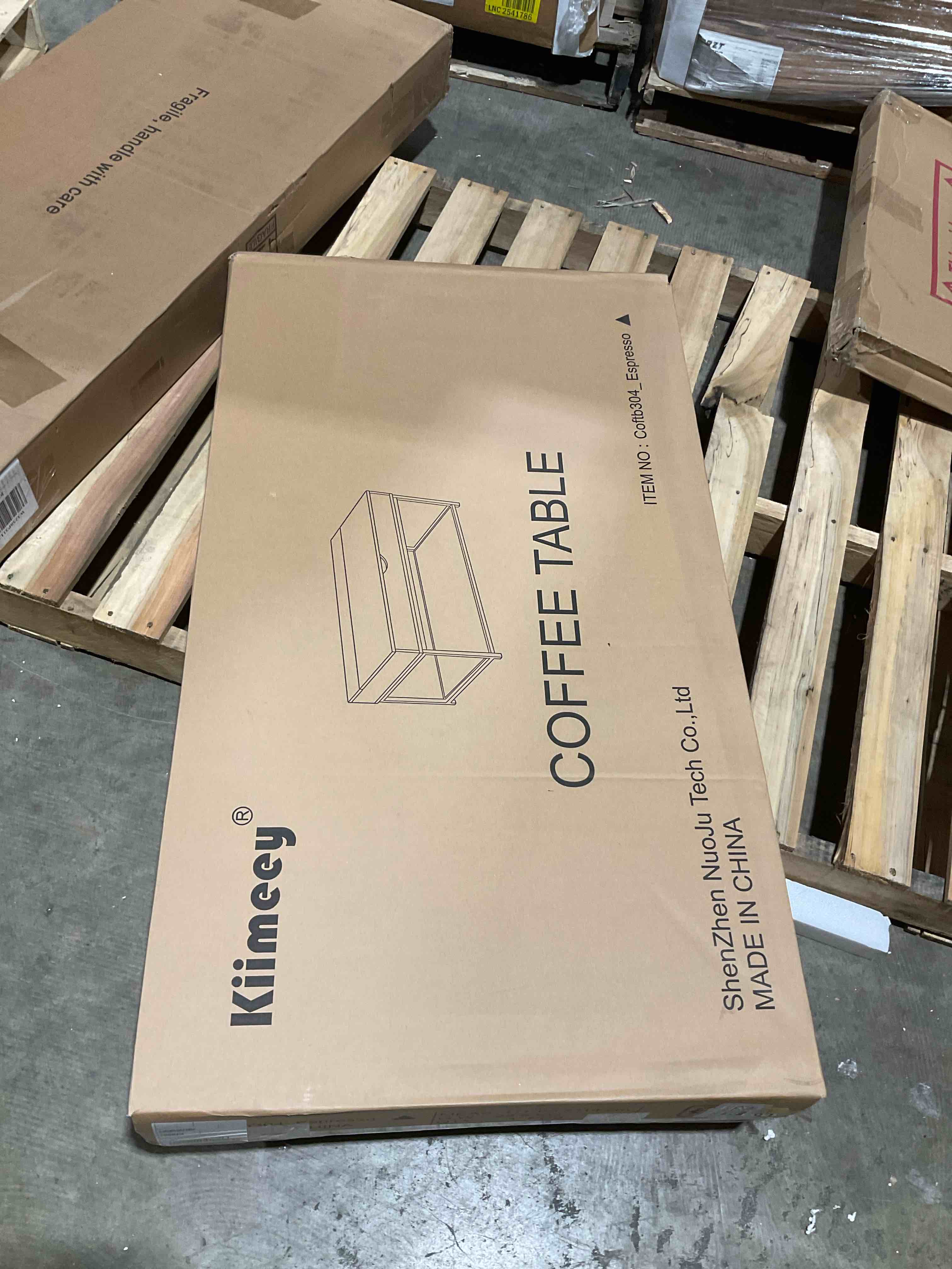 Condition photo showing New/Like New for kiimeey espresso coffee table