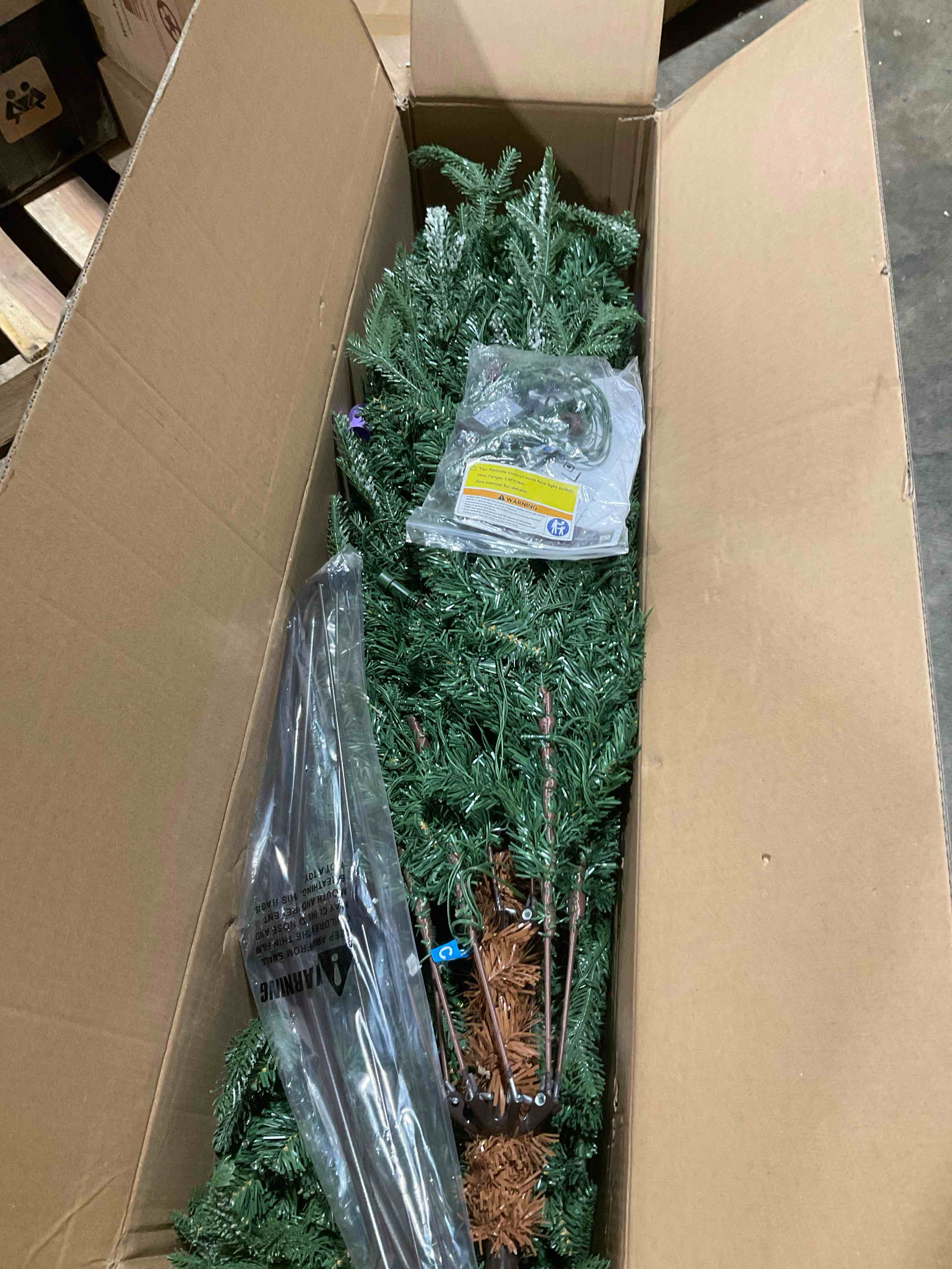 Condition photo showing New/Like New for treetopia green artificial christmas tree | alexander fir - 6.5 ft | unlit | includes tree stand | individually crafted branch tips