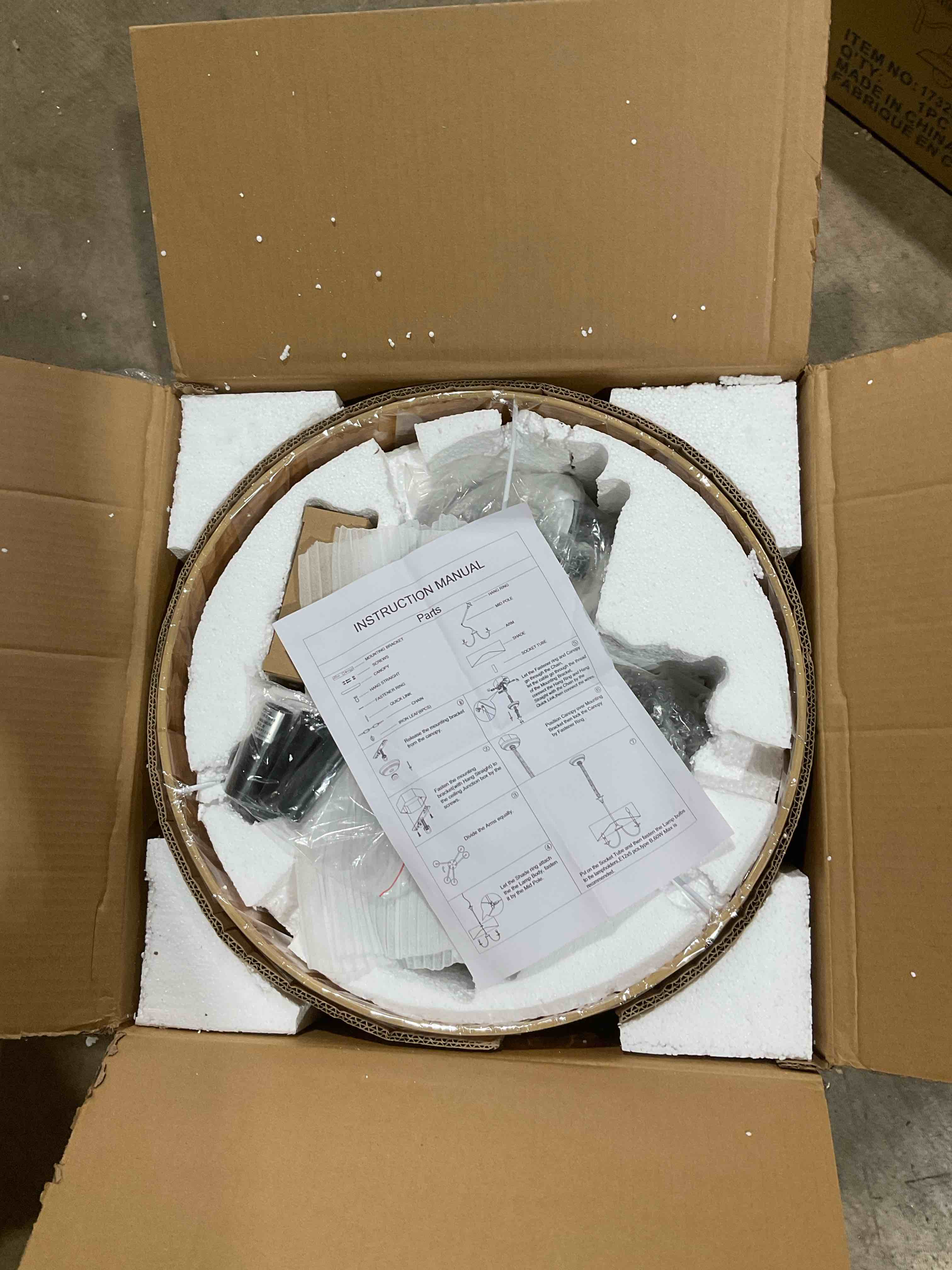 Condition photo showing New/Like New for chakya 5 - light dimmable drum chandelier