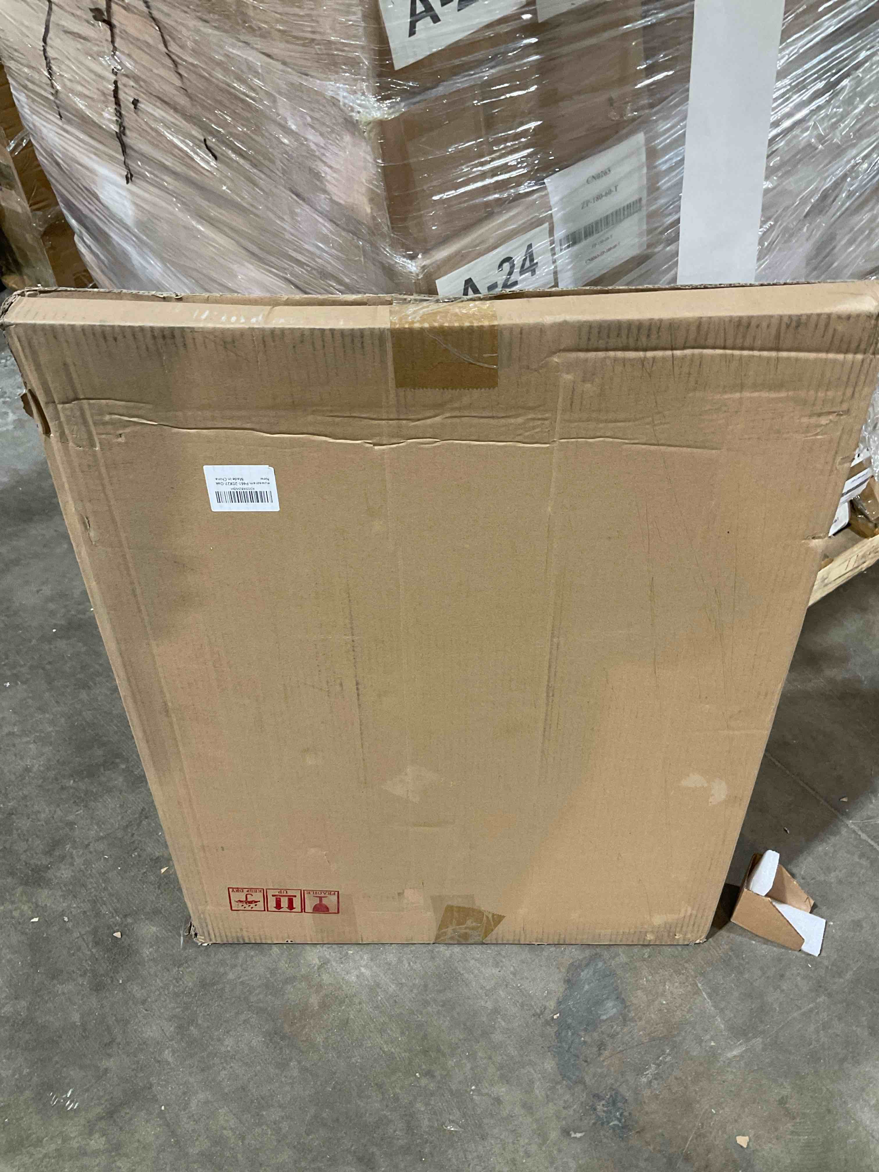 Condition photo showing Good Condition for rustic oak 20x27 frame - single frame, 20 x 27 poster frame for artwork, puzzles, photos and movie posters picture frames 20" x 27"