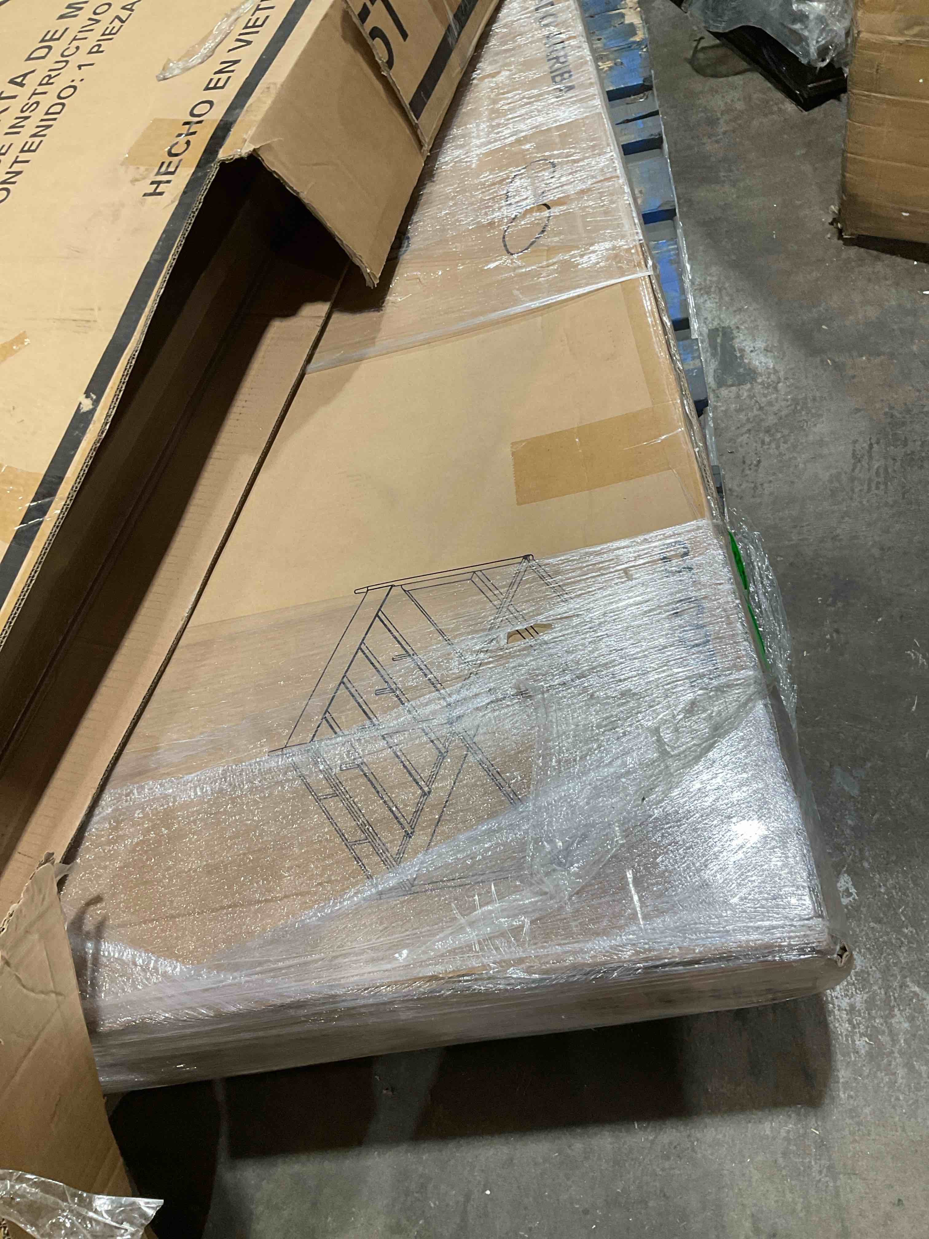 Condition photo showing New/Like New for b771-82 ashley furniture portdown king upholstered canopy bed