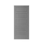Dark grey five panel wood closer door