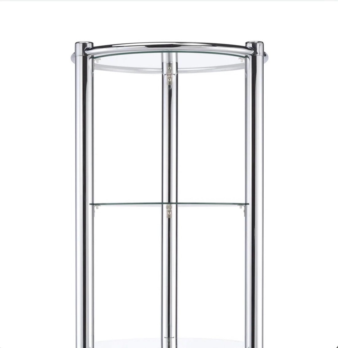 S-UNIT943 (CORNER CURIO) CLEAR/CHROME