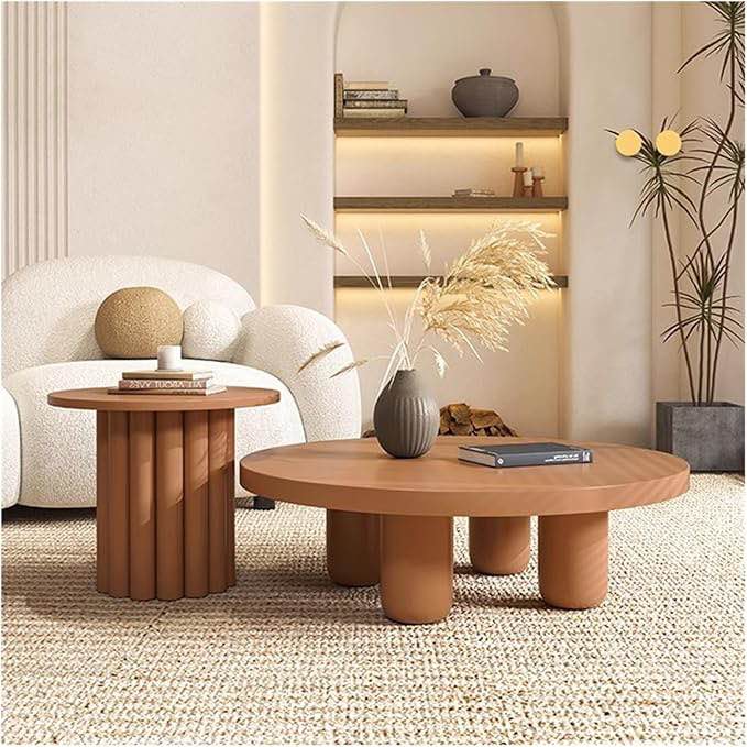 Side Table Modern Small Coffee Table Sofa Table Tea Table, Round Entryway Coffee Tables Japanese Wood Organizer Large Magazine Coffee Table High Gloss Art Table Home Decoration,for Home Living R