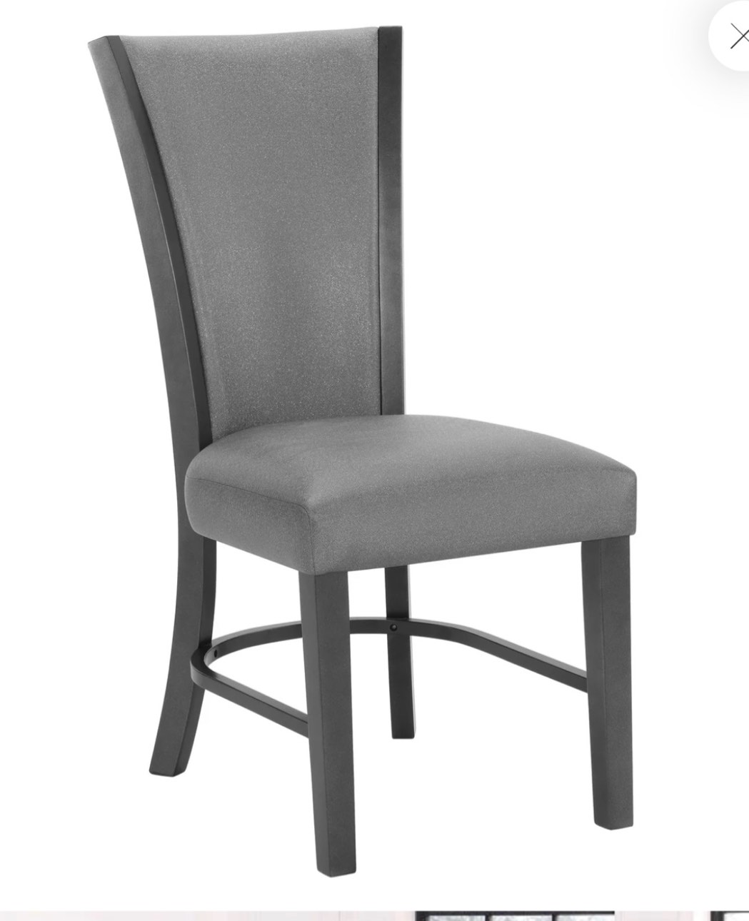 Camelia Gray PU Leather Counter Height Chair, Set of 2