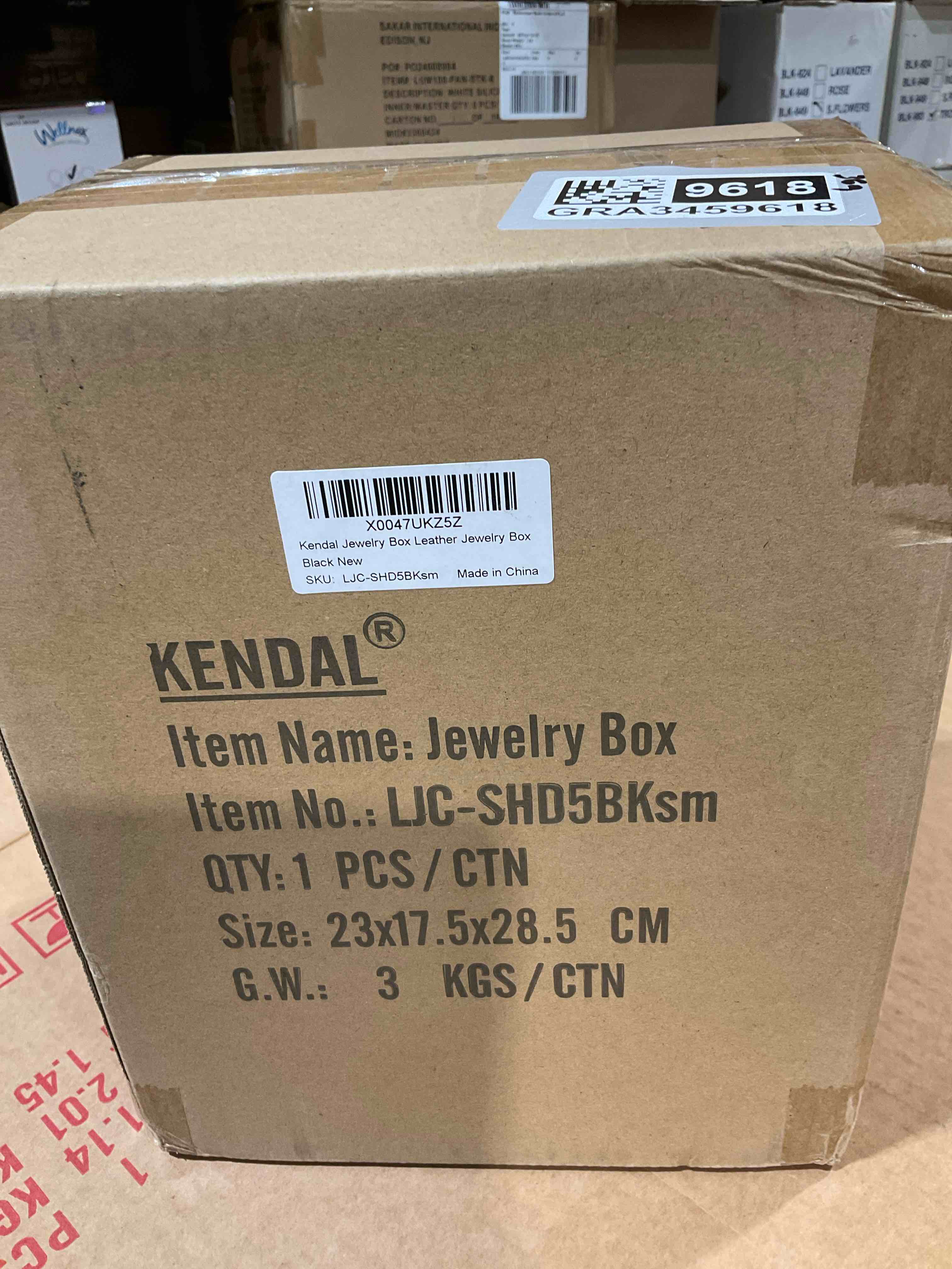 Condition photo showing New/Like New for vlando jewelry box for women, glass lid jewelry organizer with 3 drawers for necklaces rings earrings bracelets - black