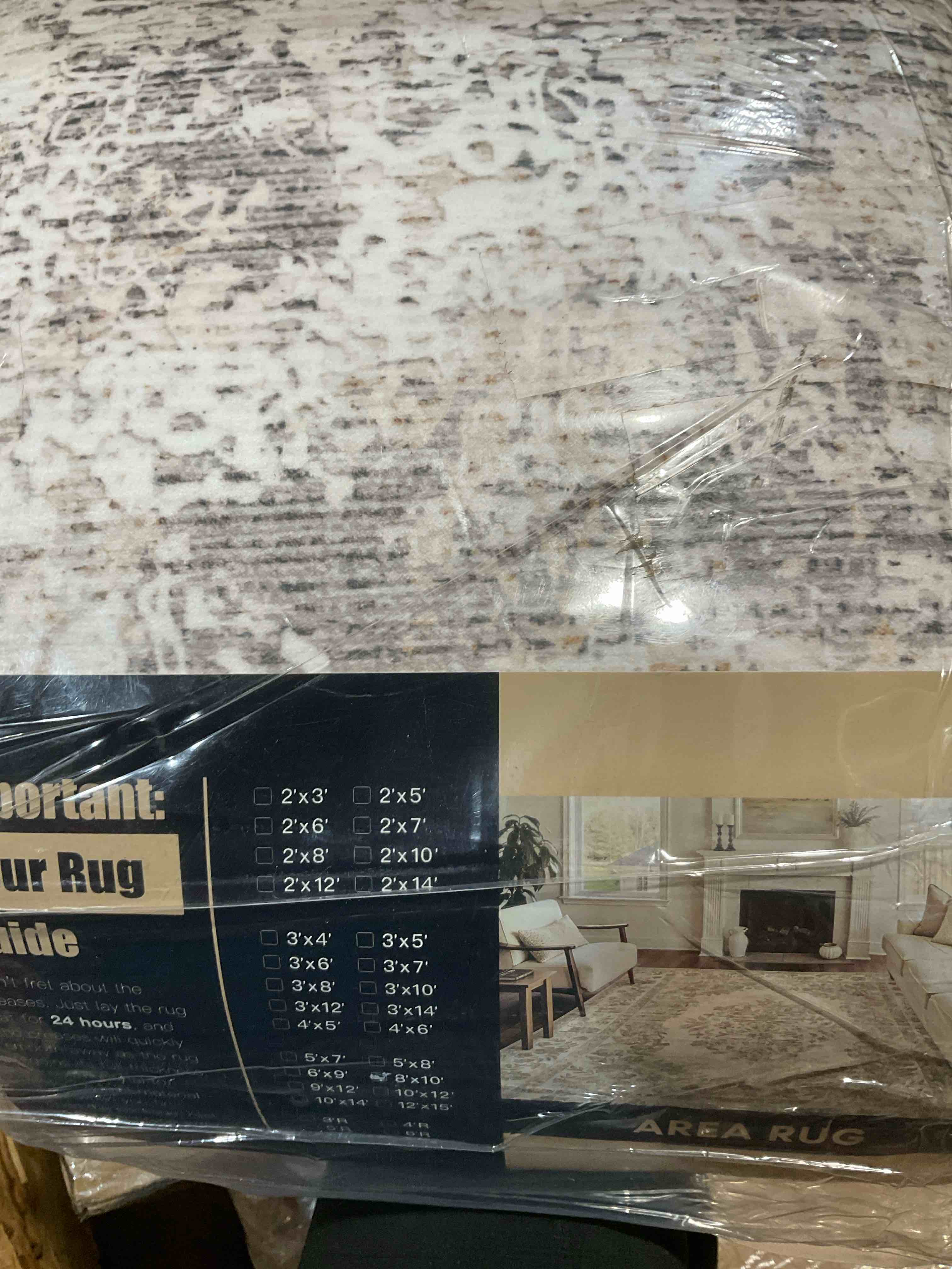 Condition photo showing New/Like New for garveehome 8x10 washable area rugs for living room, large neutral beige boho vintage rug non slip low pile stain resistance indoor soft throw carpet for bedroom dining room farmhouse office