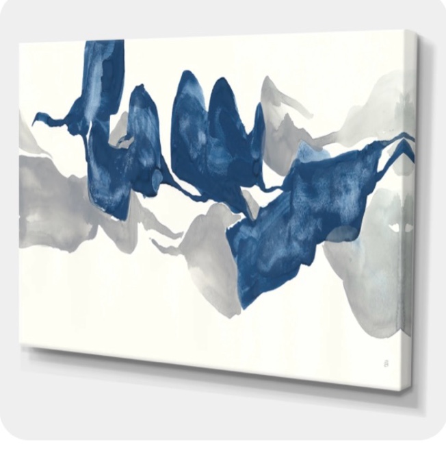 "Gouache Sapphire On Gray " 