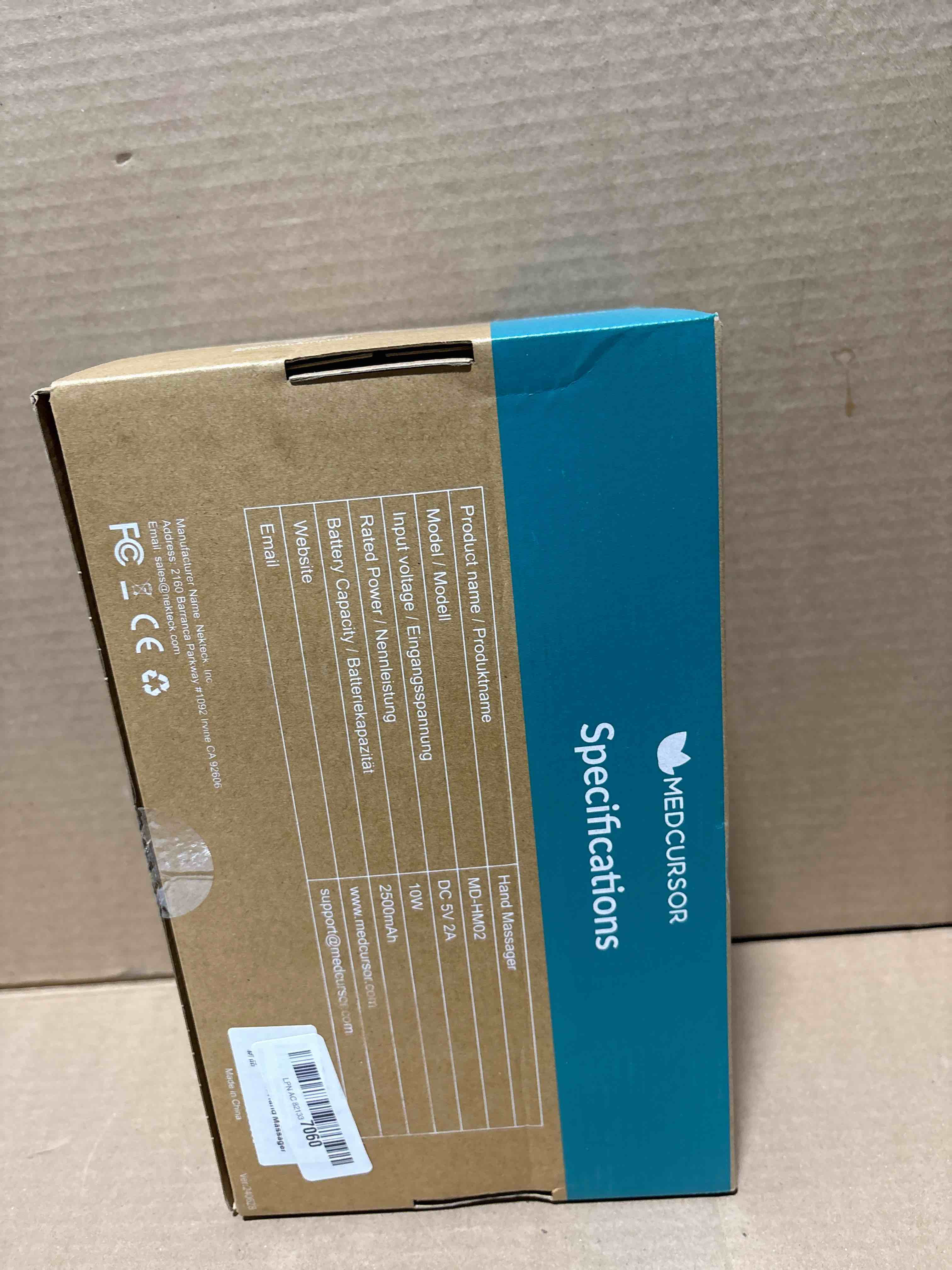 Condition photo showing New/Like New for Medcursor Cordless Hand Massager, Hand Massager with Heat and Compression, Hand Warmer with Acupressure Beads, 6 Massage Modes, 2 Heat Levels, 3 Timers Grey