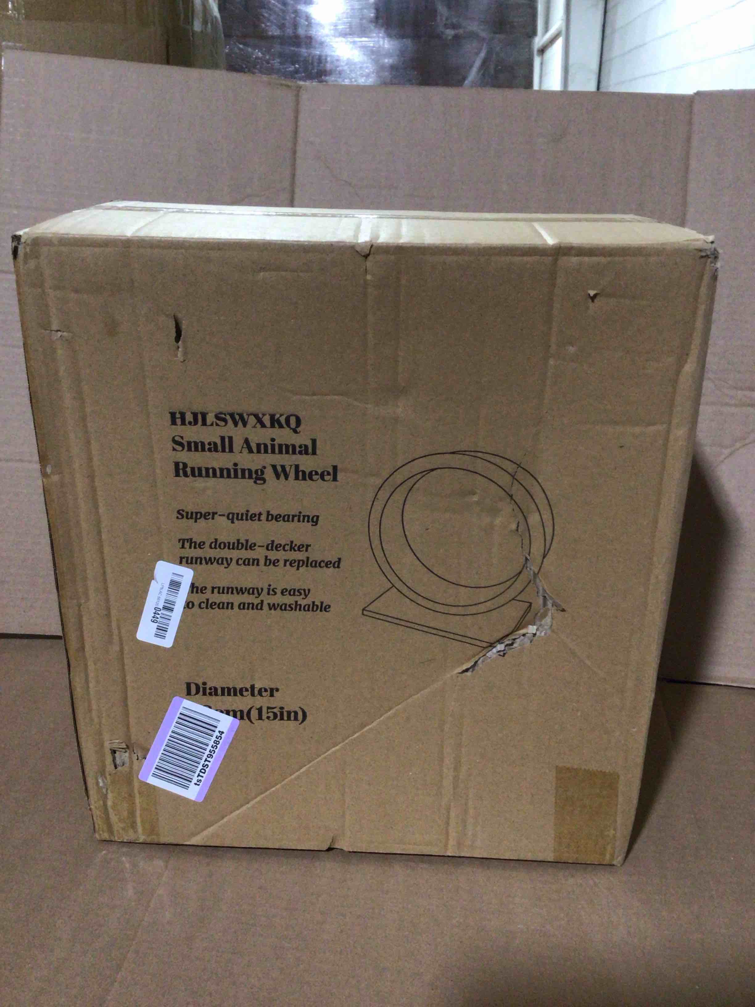 Condition photo showing New/Like New for 15in Large Hamster Silent Exercise Wheel – Wooden Chinchilla Wheel with Removable Washable Track, Quiet Wheel for Hedgehog,Rat,Syrian Hamster?15in? 15 in