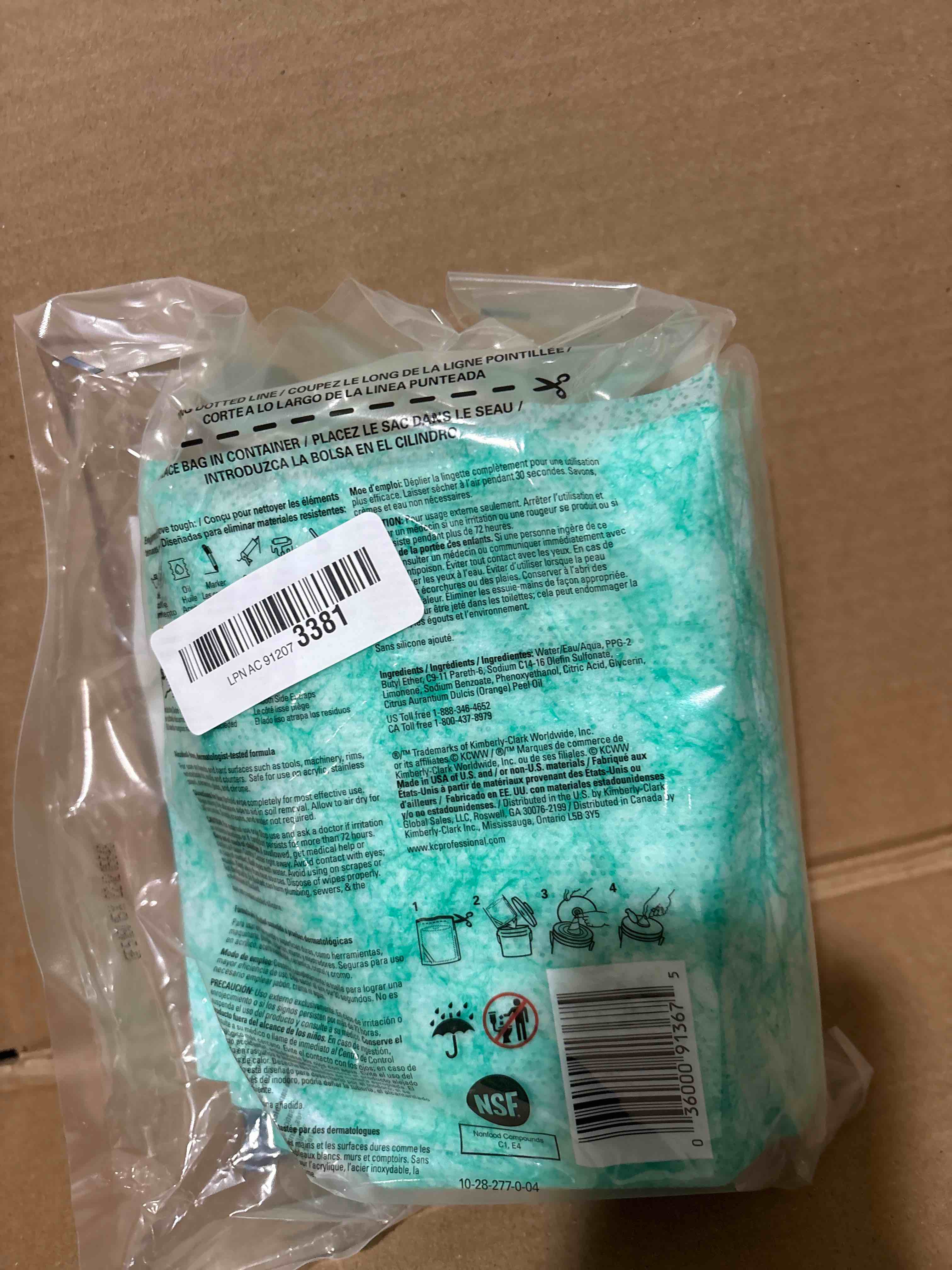 Condition photo showing New/Like New for WypAll PowerClean ProScrub Heavy Duty Wet Towels (91367), Dual Action Cleaning, Large 9.5" x 12" Wipes, Refill Only (6 Packs of 75 Sheets, 450 Sheet Total) Refill Packs Only