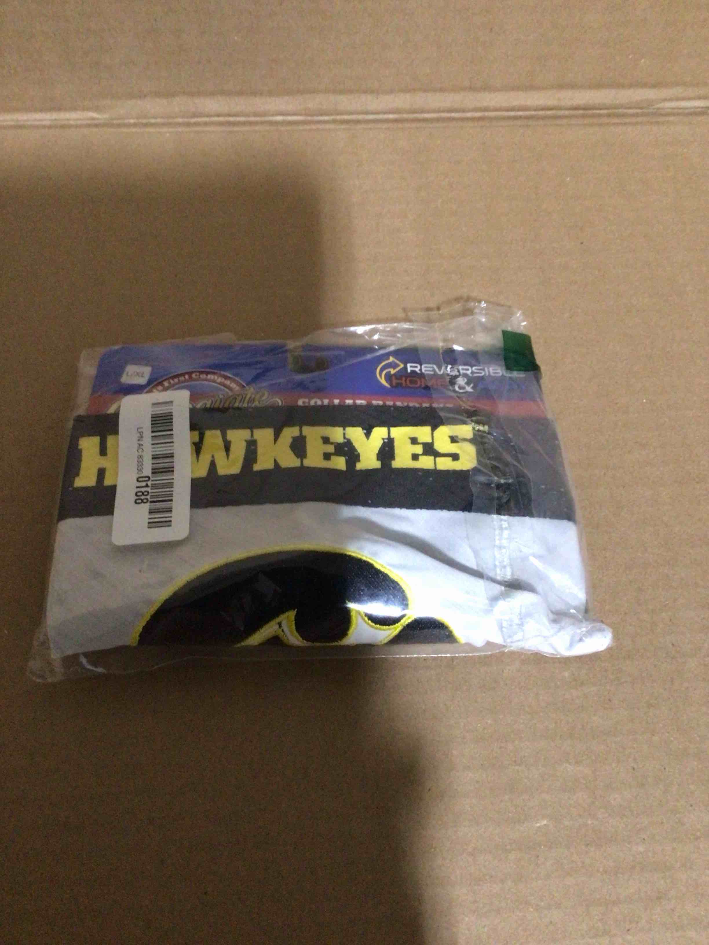 Condition photo showing Brand New for Pets First Collegiate Pet Accessories, Reversible Bandana, Iowa Hawkeyes, Large/X-Large Large/X-Large Iowa Hawkeyes