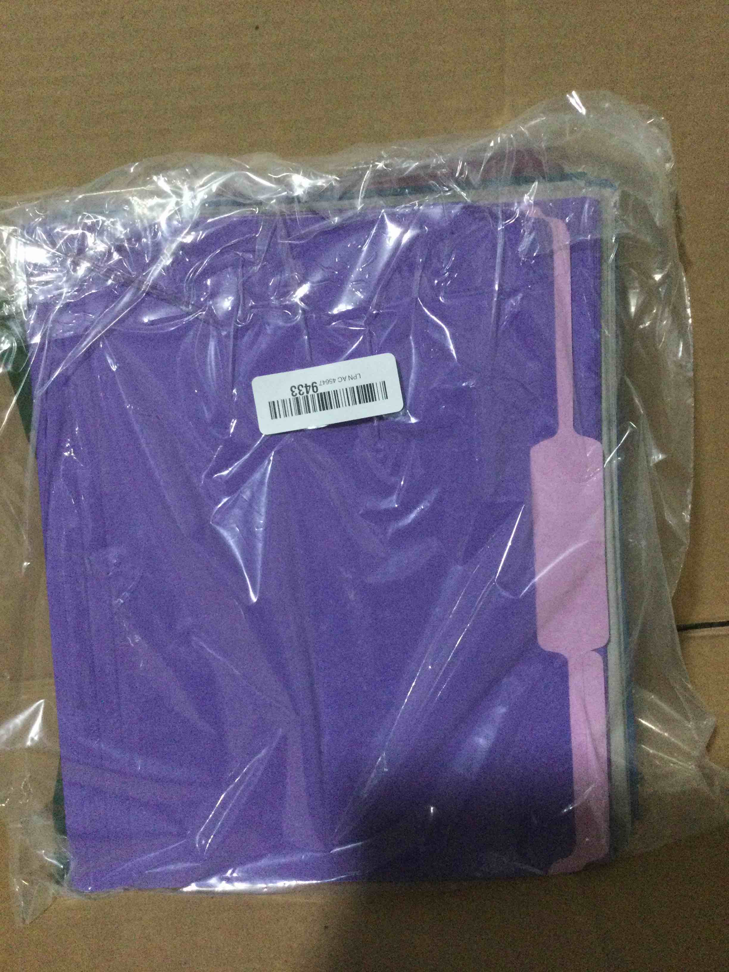 Condition photo showing New/Like New for Pendaflex Two Tone Color File Folders, Letter Size, Assorted Colors (Teal, Violet, Gray, Navy and Burgundy), 1/3-Cut Tabs, 5 Color, 100/Box, (02315)