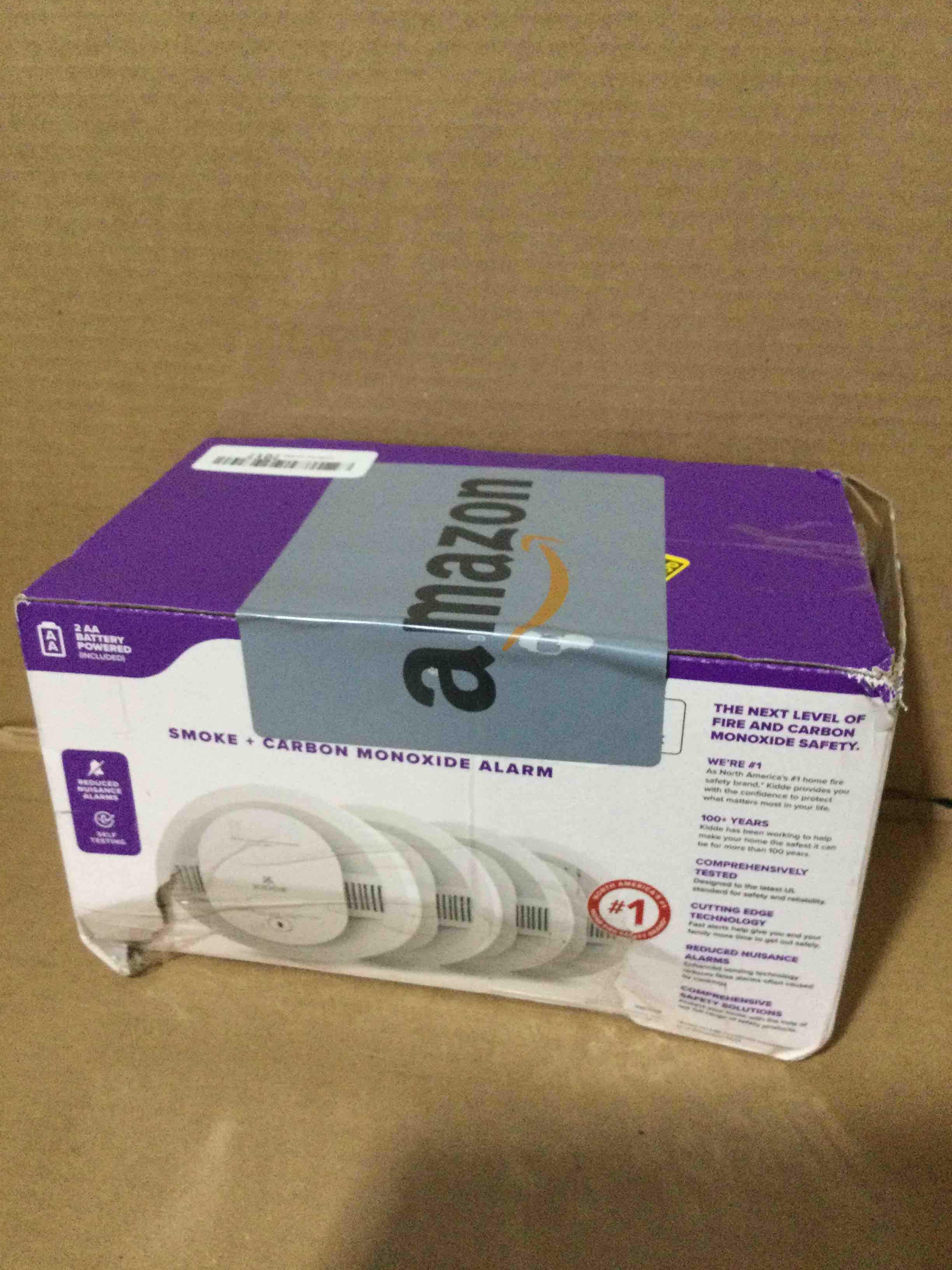 Condition photo showing New/Like New for Kidde Smoke & Carbon Monoxide Detector, AA Battery Powered, LED Warning Light Indicators, 4 Pack
