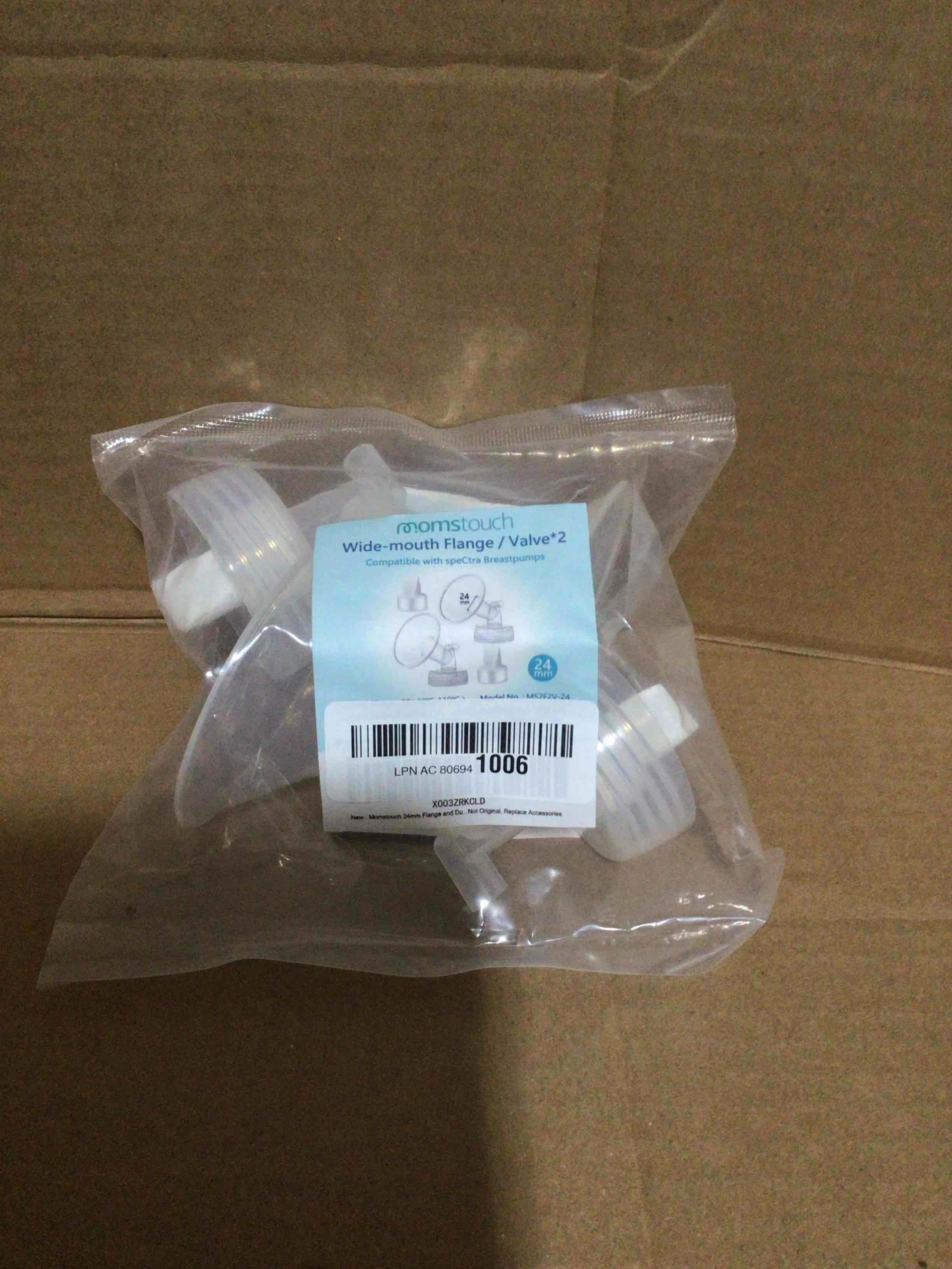 Condition photo showing New/Like New for 24mm Flange and Duckbill Valve Compatible with Spectra S1 S2 9 Plus Breastpump Replacement to Spectra Pump Parts, Not Original, Replace Accessories.