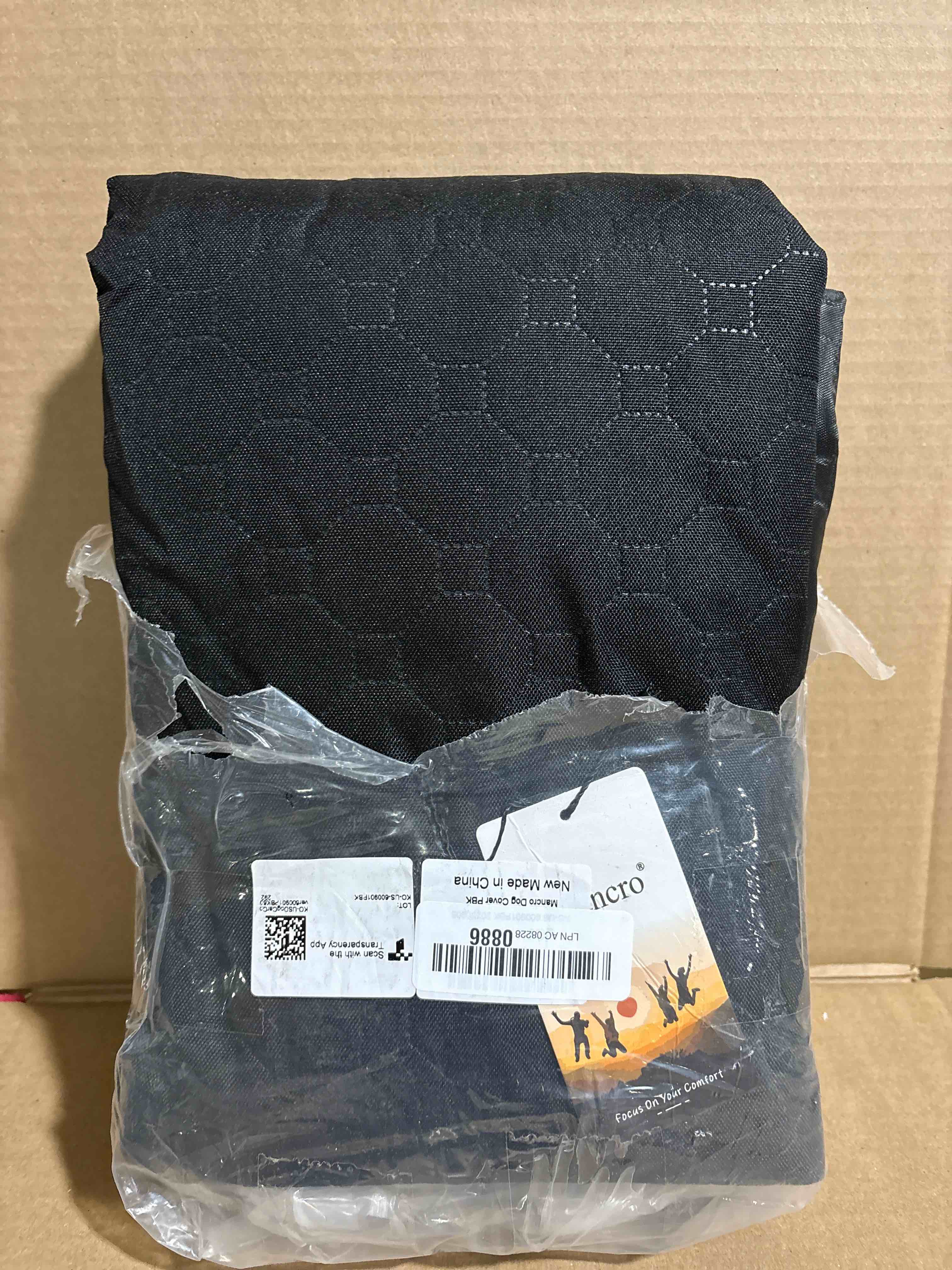 Condition photo showing New/Like New for Mancro Dog Car Seat Cover, 2025 Upgraded 600D Heavy Duty Waterproof & Scratch-Resistant Dog Hammock for Car, Back Seat Pet Cover for Dogs with Sedan and SUVs, X-Large, All Black Black All X-Large (60" W x 64" L)