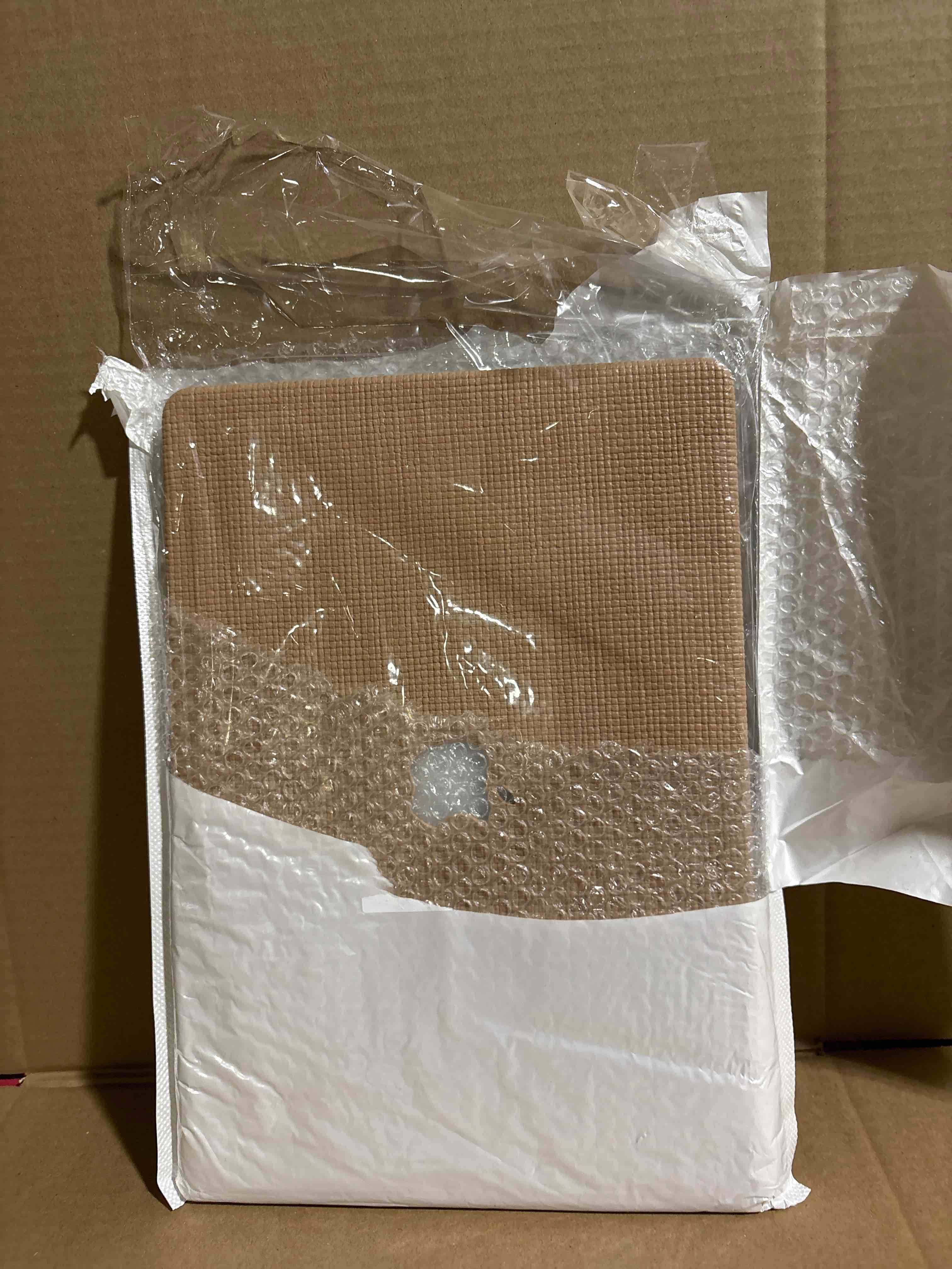 Condition photo showing New/Like New for Seorsok Compatible with MacBook Air 15 inch Case 2025 2024 2023 Release M4 A3241 M3 A3114 M2 A2941 Touch ID,Elegant Leather Plastic Hard Shell Case with Transparent Keyboard Cover,Brown Air 15 inch A3241 A2941 A3114 Brown Woven