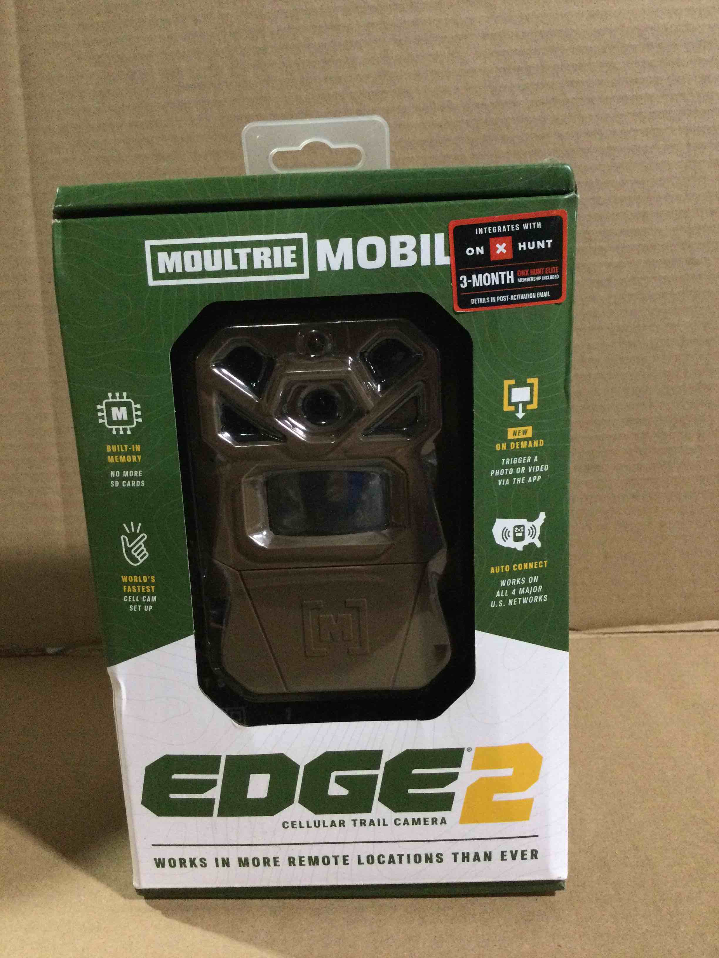 Condition photo showing New/Like New for Moultrie Edge 2 Cellular Trail Camera - Auto Connect Nationwide 4G LTE - On Demand 36MP Photo - 1080P Video with HD Audio - 100 Ft Detection Range - Low Glow Flash