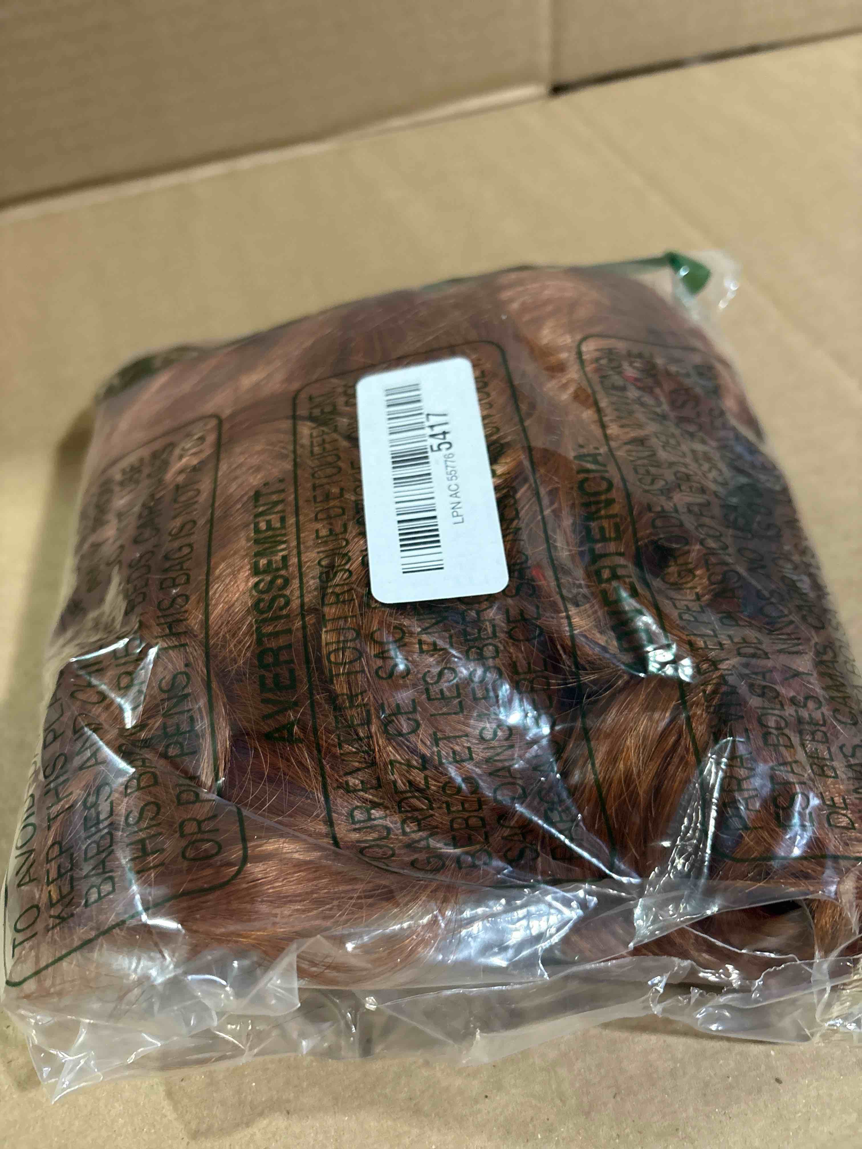 Condition photo showing New/Like New for Ginger Short Wavy Wig for Women Lace Hairline Bob Style Synthetic Heat Resistant - Natural Appearance for Everyday Hairstyle 14 Inch 14 Inch Ginger