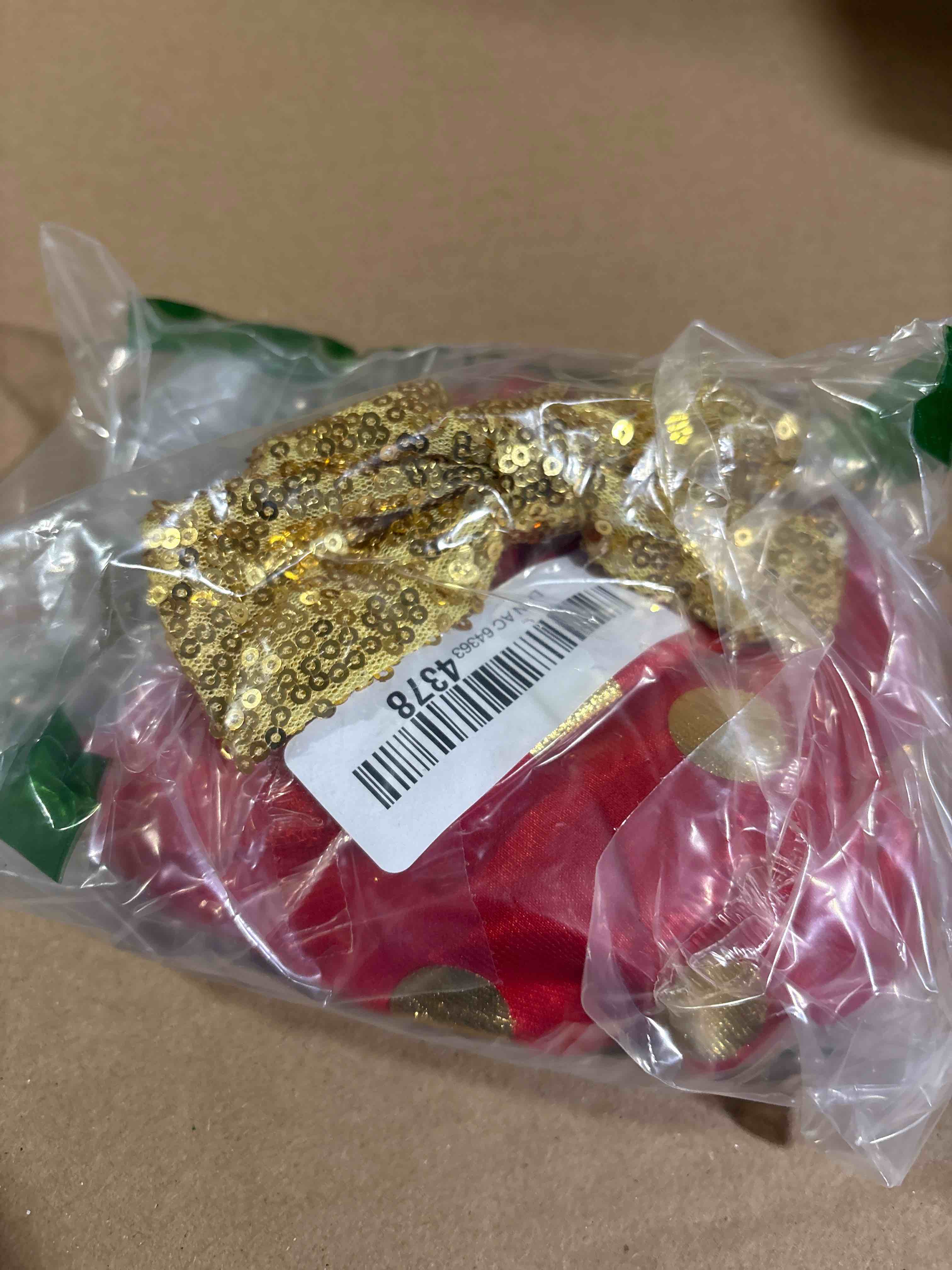 Condition photo showing New/Like New for Dog Christmas Dress Fly Sleeve Dot Tulle Dress with Sparkly Bowknot Dog Winter Clothes for Small Dogs Girl Holiday Lightweight Doggie Xmas Costume Puppy Skirt Pet Apparel Cat Clothing Red,S Small Red Dot Dress