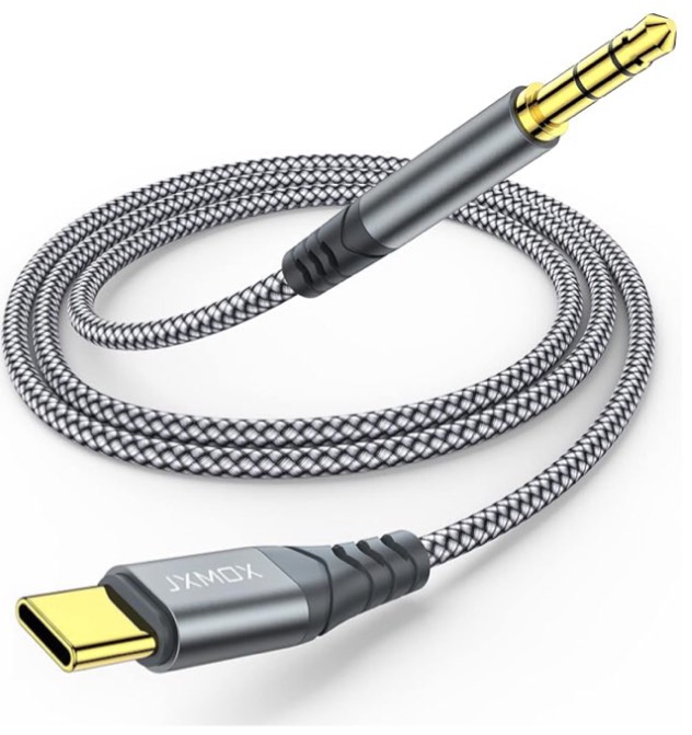 jxmox usb c to audio aux jack cable (4ft), type c headphone car stereo cord compatible with iphone 15 pro max 15 plus, samsung galaxy s24 s23 s22 s21 note 20, pixel 4 5 xl, ipad pro