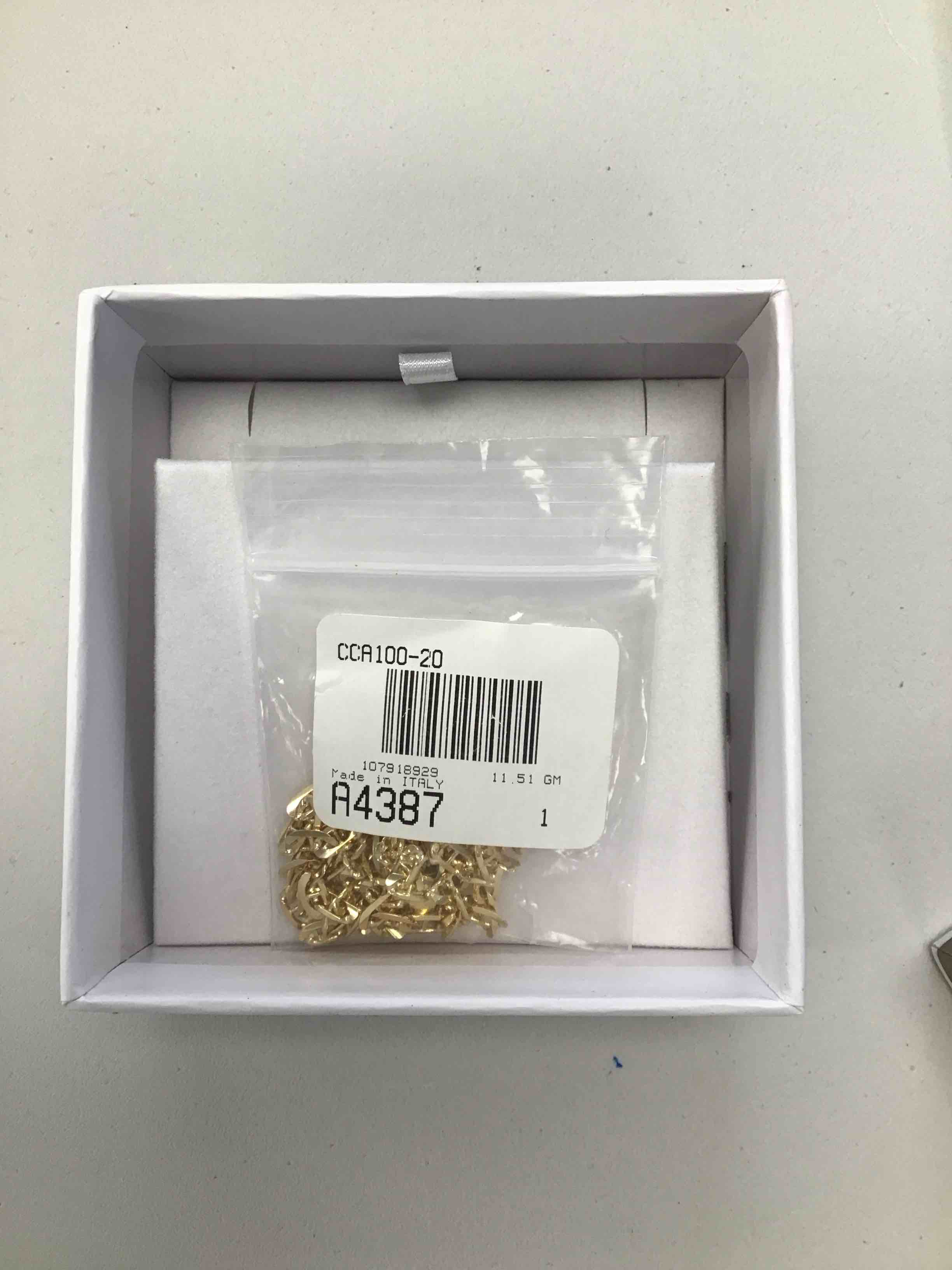 Condition photo showing New/Like New for FJC Finejewelers 20 Inch 14k Yellow Gold 3.75mm Concave Anchor Chain Necklace