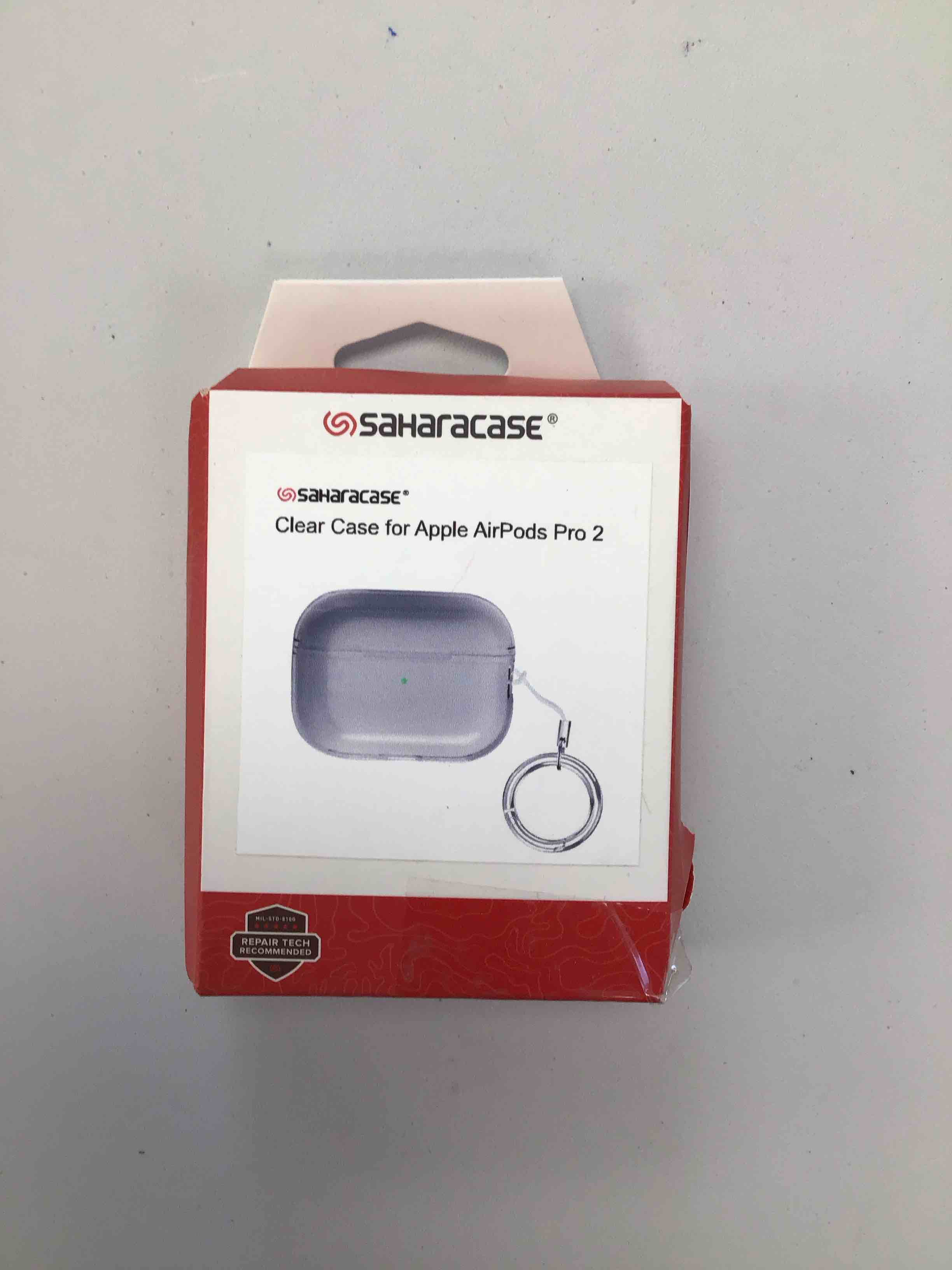 Condition photo showing Good Condition for SaharaCase Hybrid Flex Series Case for Apple AirPods Pro 2 (2nd Generation) Transparent Black