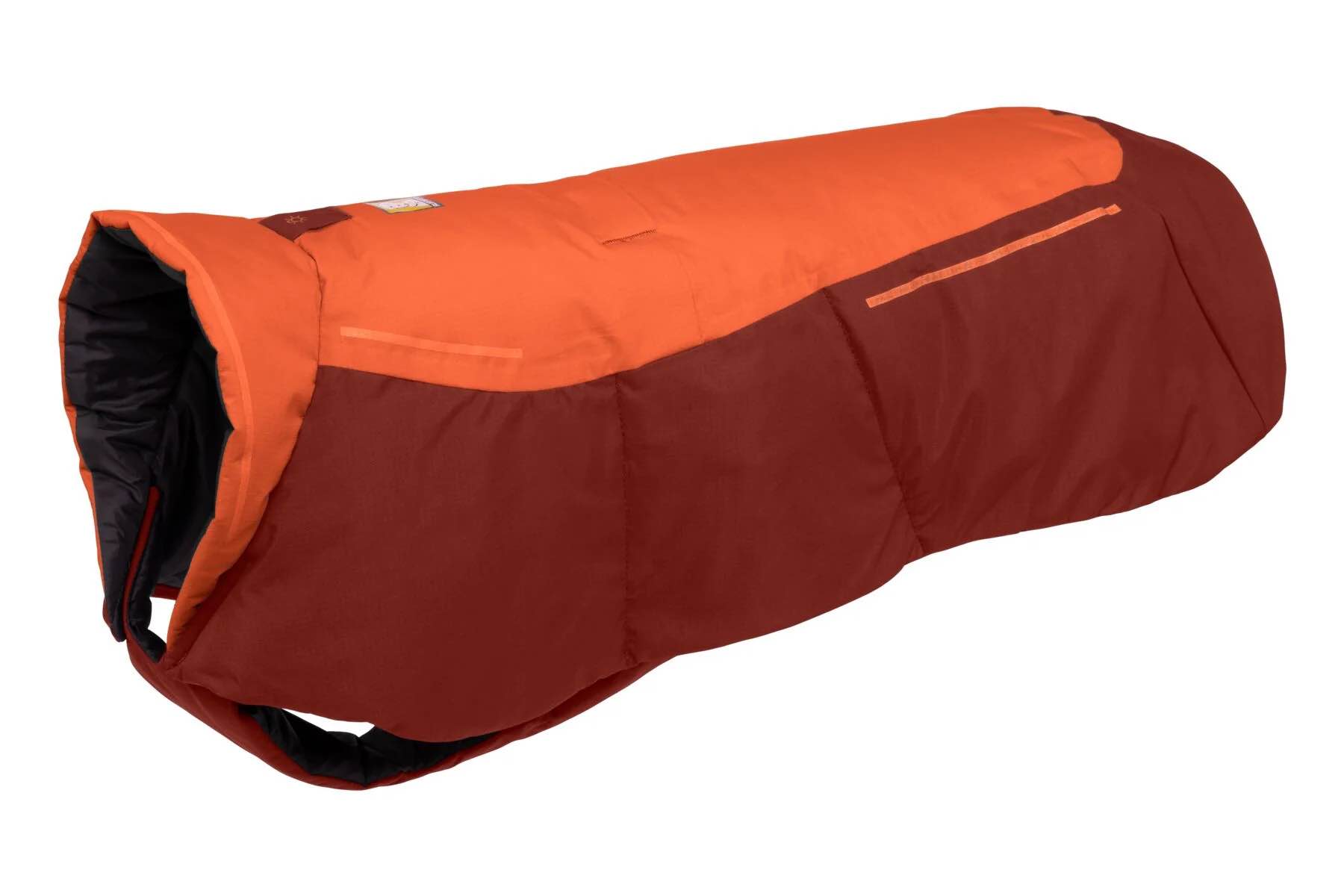 ruffwear, vert dog winter jacket, waterproof & insulated coat for cold weather, canyonlands orange, large