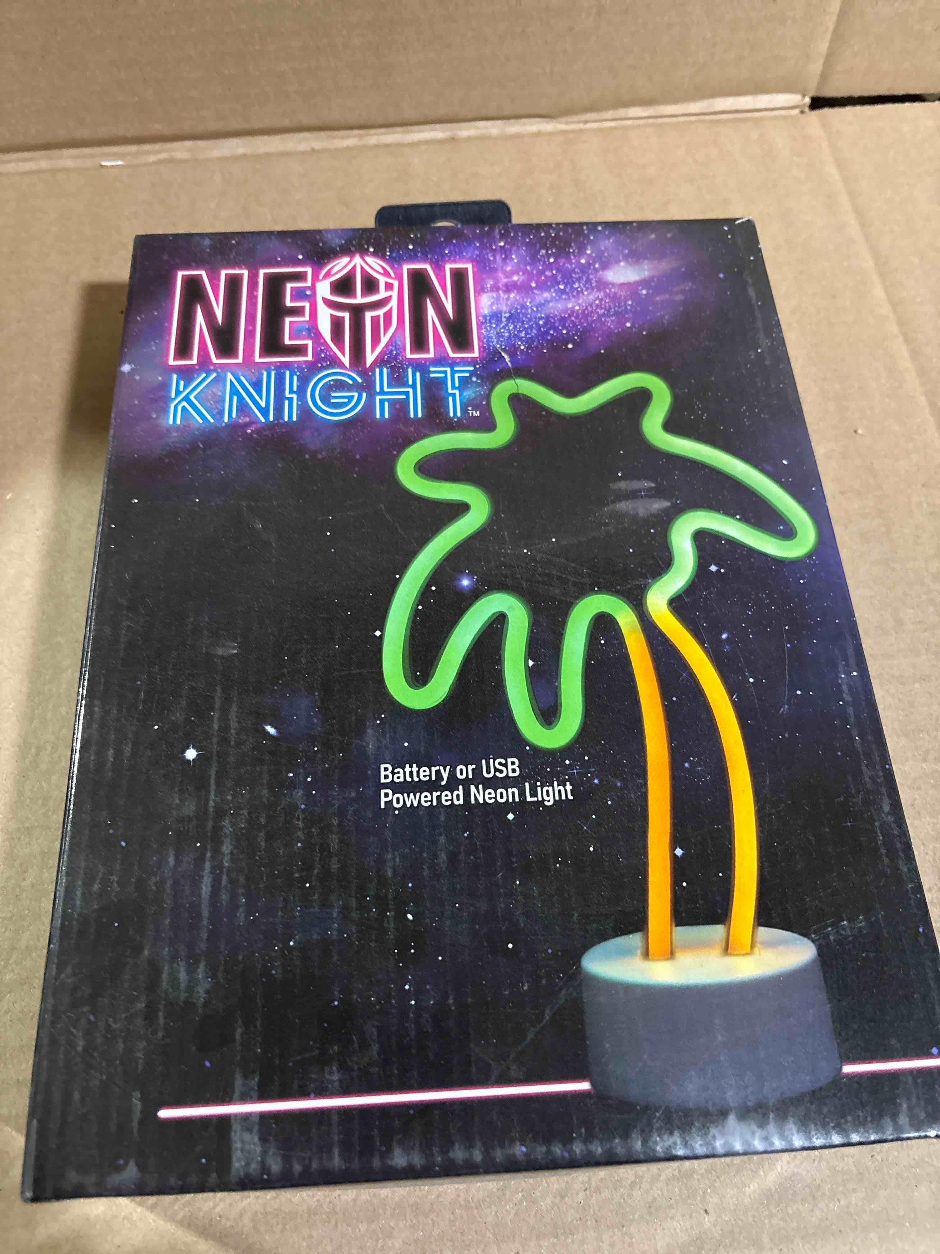 Condition photo showing New/Like New for Neon Knight NKPALMTREE Neon Palm Tree USB or Battery Powered Nightstand Light