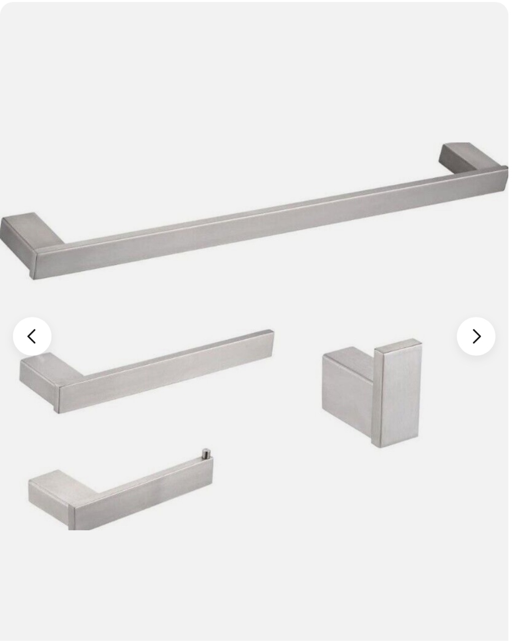 (Incomplete) KTY Rustproof 4-Piece Bathroom Hardware, Brushed 304 Stainless steel *GREAT BUY*