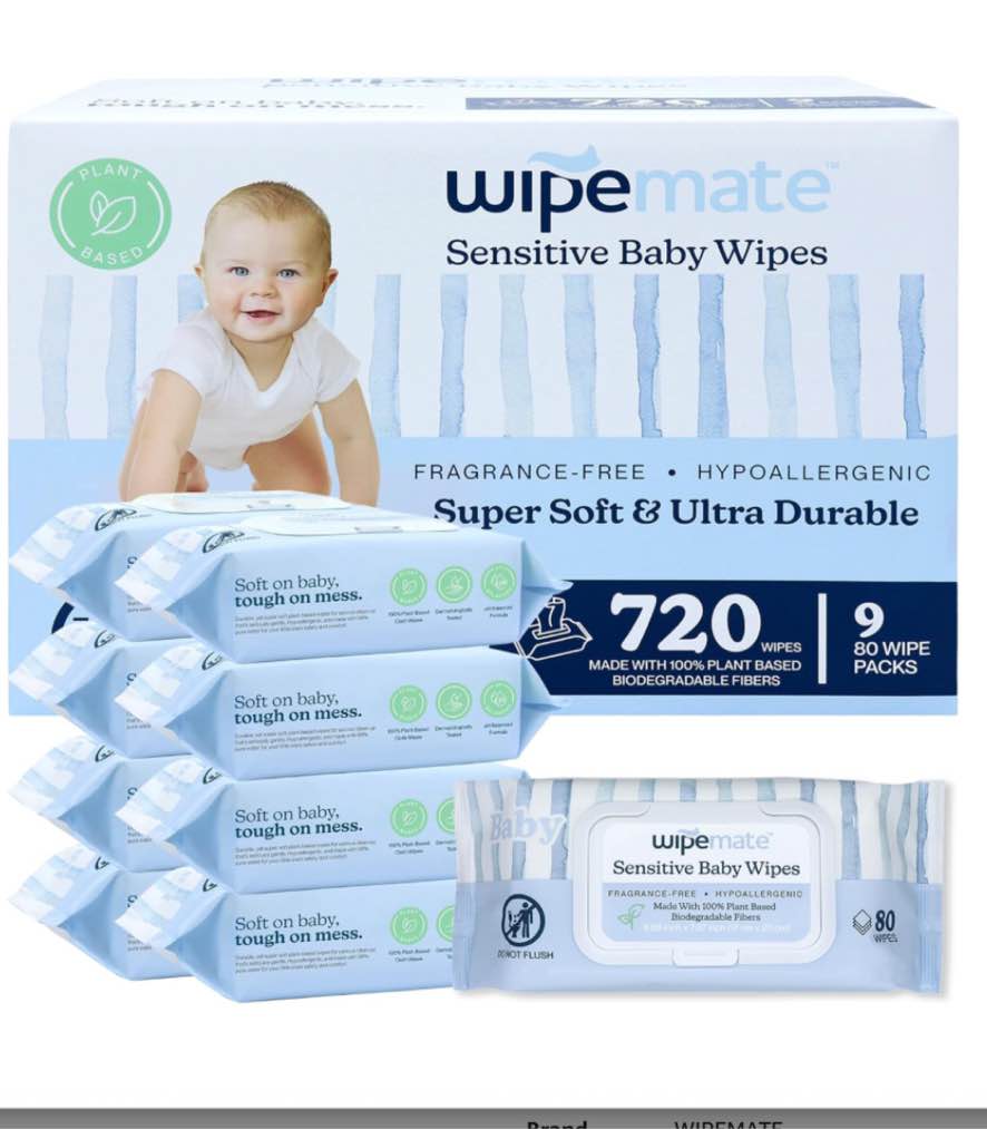  Click image to open expanded view EWG-Verified Premium Baby Wipes, 99% Water-Based, Plastic-Free, Ultra-Soft Plant-Based Wipe, Chlorine/Alcohol-Free, pH-Balanced, Hypoallergenic Cruelty-Free with Durable Flip-Top Lid 960-ct