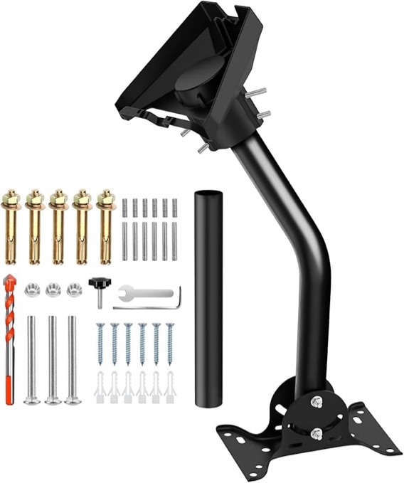 Antenna Mounting Kit, Heavy Duty Stainless Steel Antenna Mount - Adjustable Starlink Pole Mount, Dua