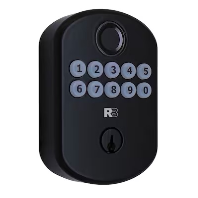 RELIABILT Matte Black Electronic Deadbolt and Fingerprint Keypad