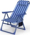 Backpack Beach Chair, 6-Positions Reclining Folding Beach Chair with Cooler Bag and Cup Holder