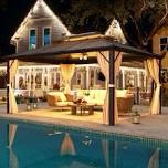 incomplete box never opened 10 FT X 13 FT Aluminum Patio Hardtop Gazebo