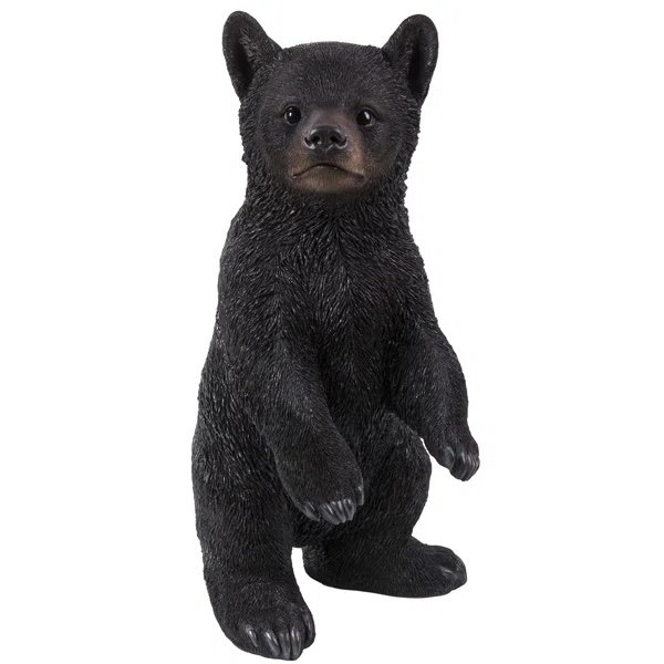 Bear Holding Welcome Sign Garden Statue