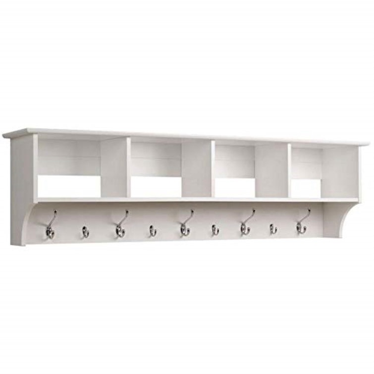 incomplete Raitsa 9 - Hook Wall Mounted Coat Rack Color: White