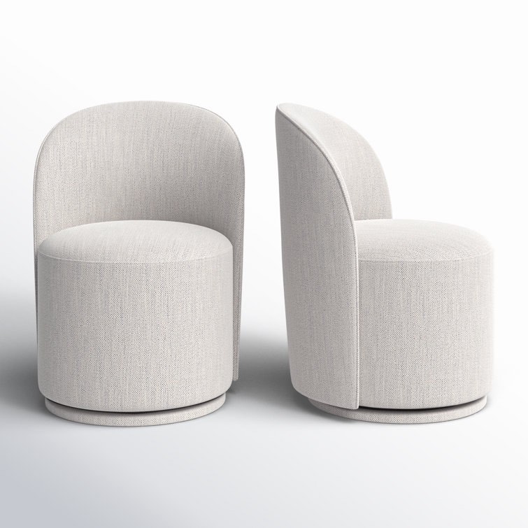 Sharlene Swivel Side Chair Upholstery Color: Prestige Ivory Basketweave